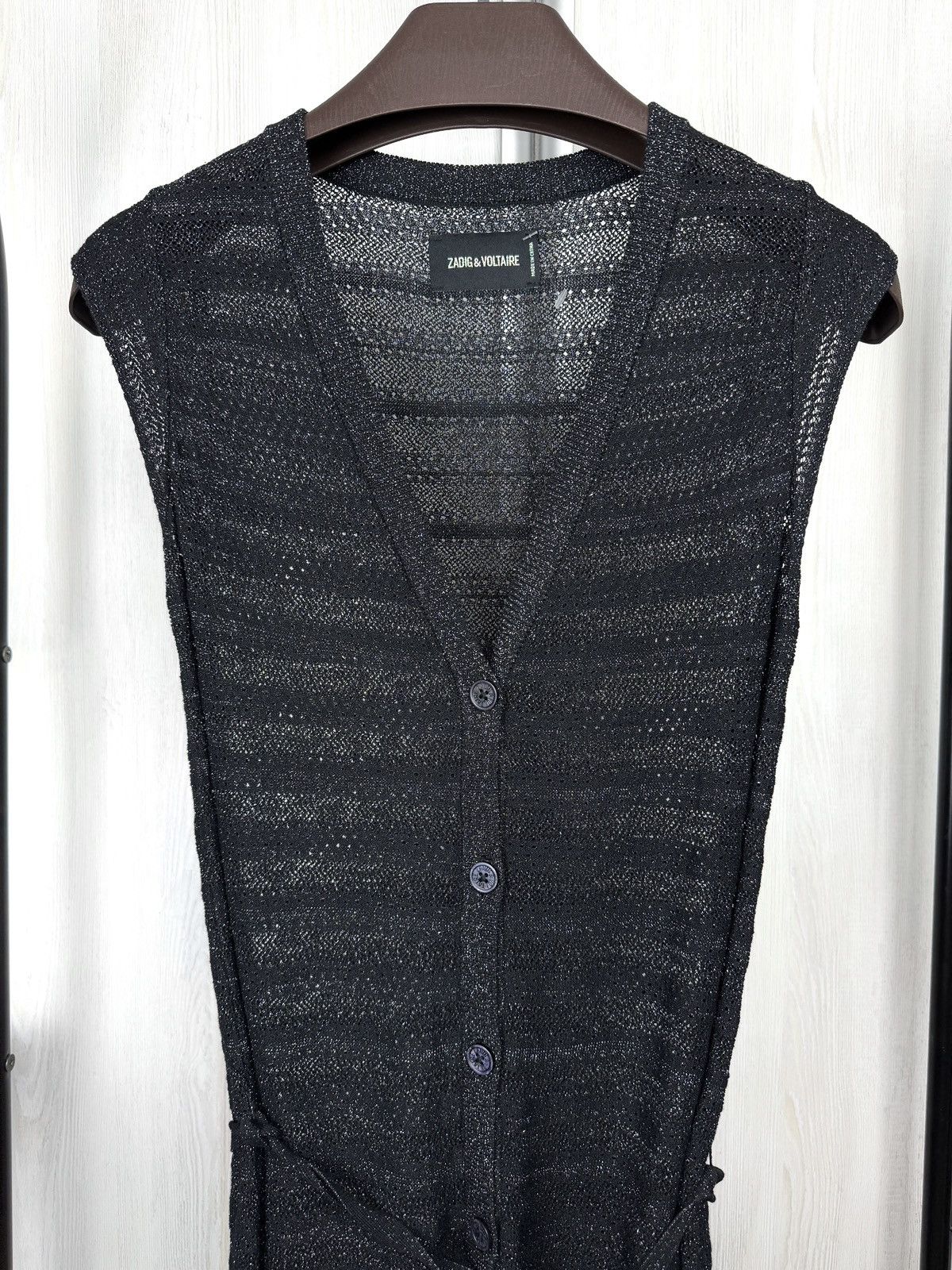 Zadig & Voltaire Zadig Voltaire Marty Pointelle Crl Long Button Cardigan Mesh Size S / US 4 / IT 40 - 3 Thumbnail