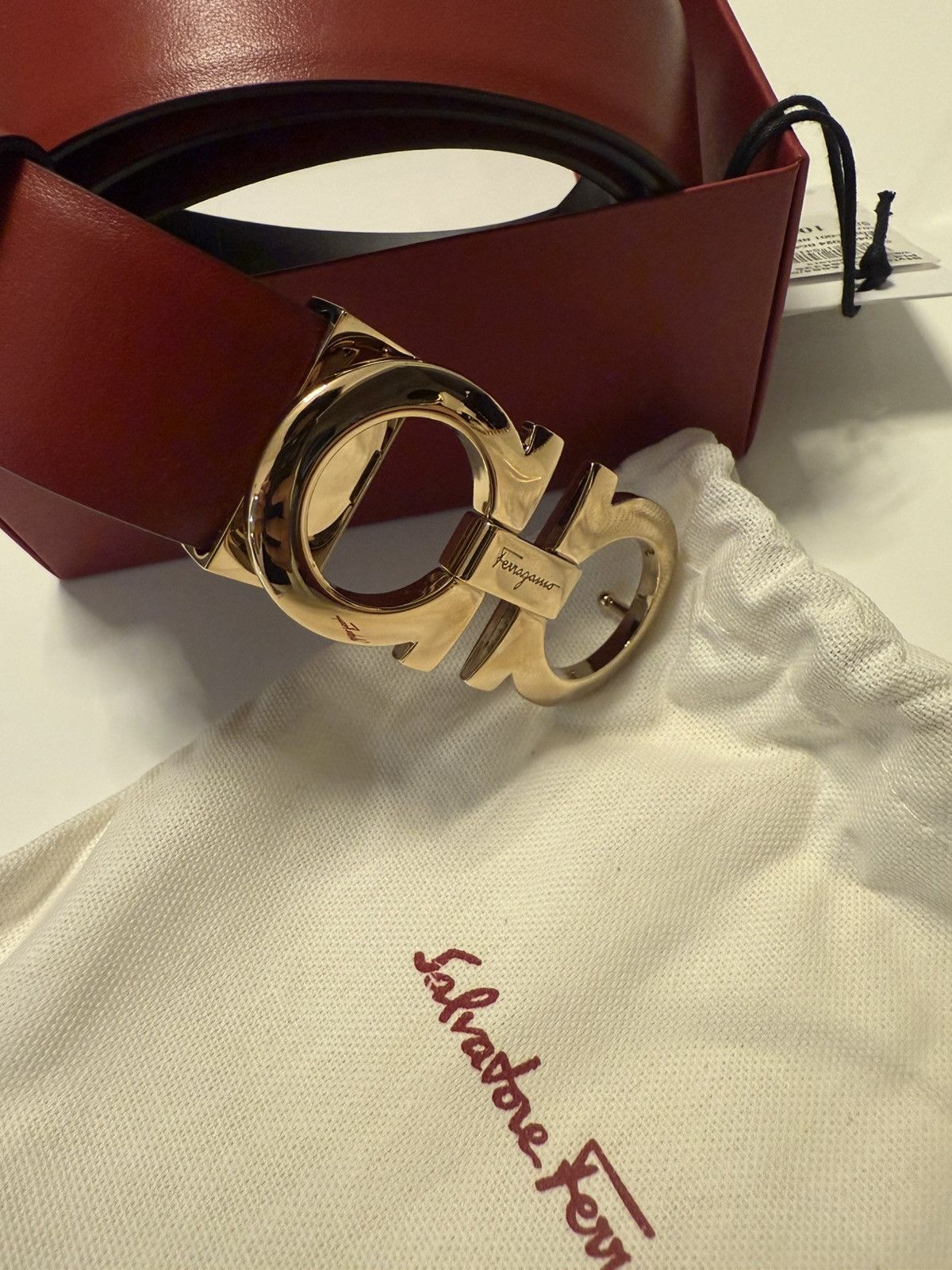 Salvatore Ferragamo Black/Tan Reversible Ferragamo Belt Size ONE SIZE - 1 Thumbnail
