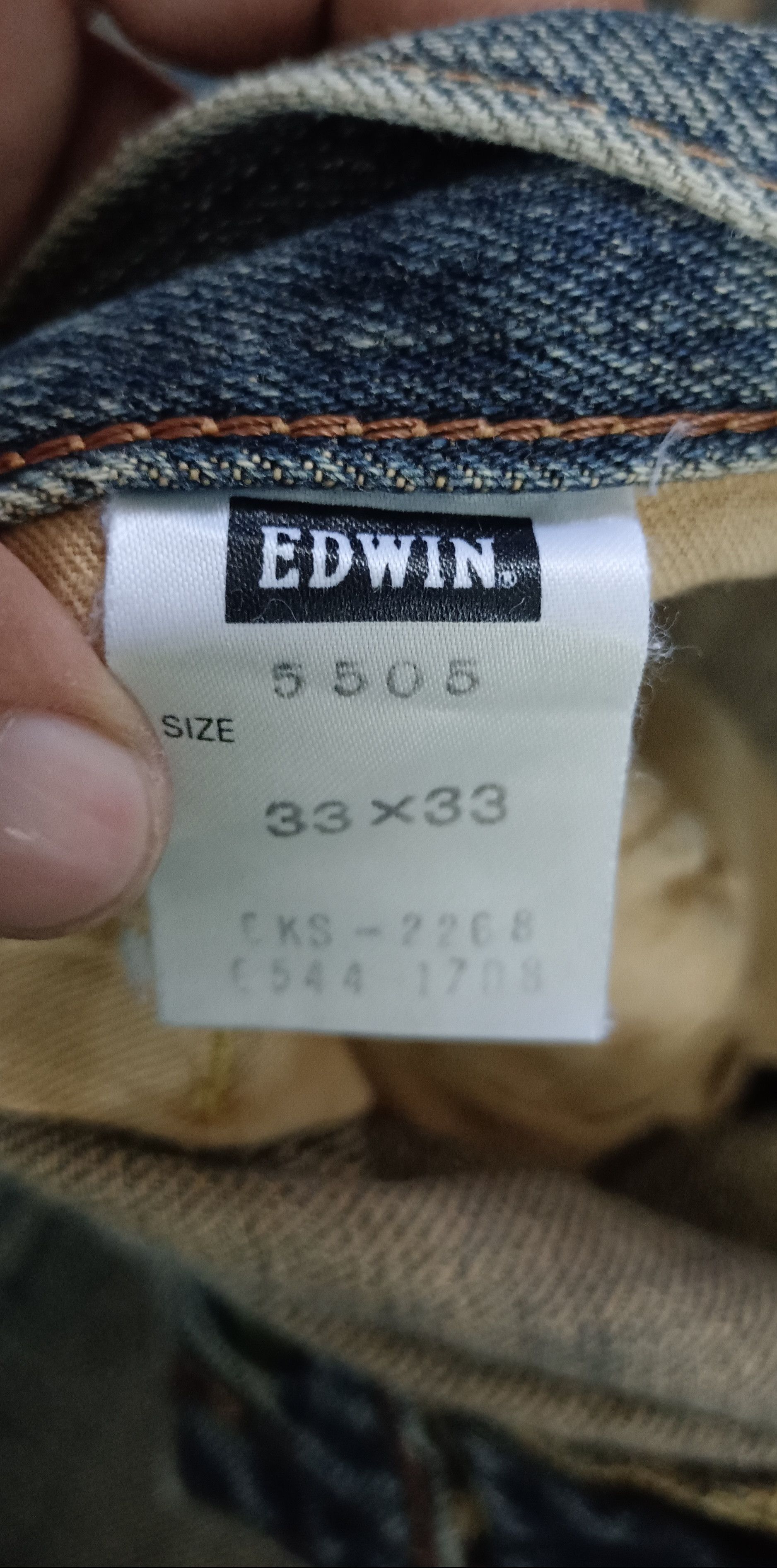Edwin × If Six Was Nine × Japanese Brand Vintage💥Edwin 505 zx Orange Tag Selvedge Distresssed Size US 34 / EU 50 - 16 Thumbnail