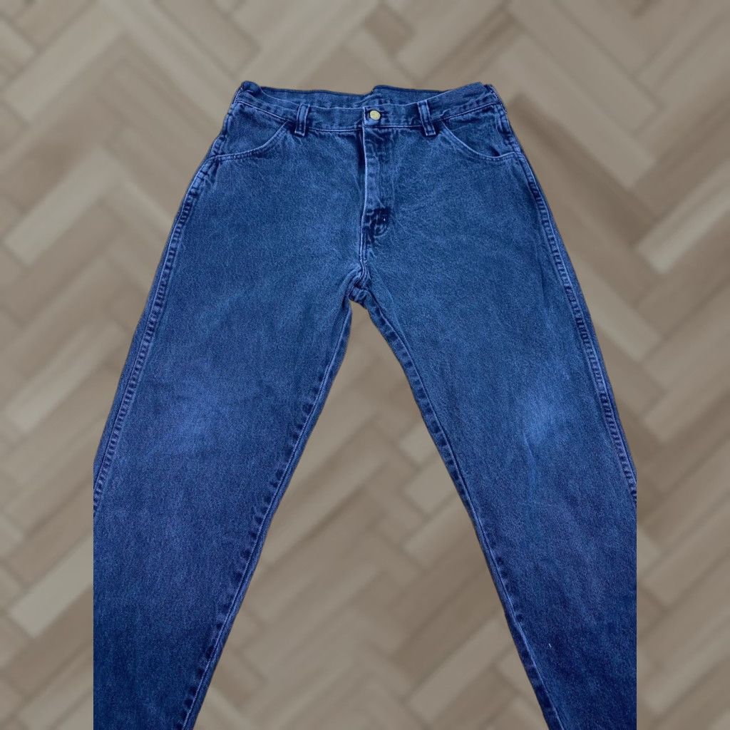 Denime Womens Black Denim Jeans Size 14 Husky #2627 - Black, 26.5in Inseam, Straight, Pockets, Plus, 14, Denim, Medium Wash, 90s? Size 36" / US 14 / IT 50 - 1 Thumbnail