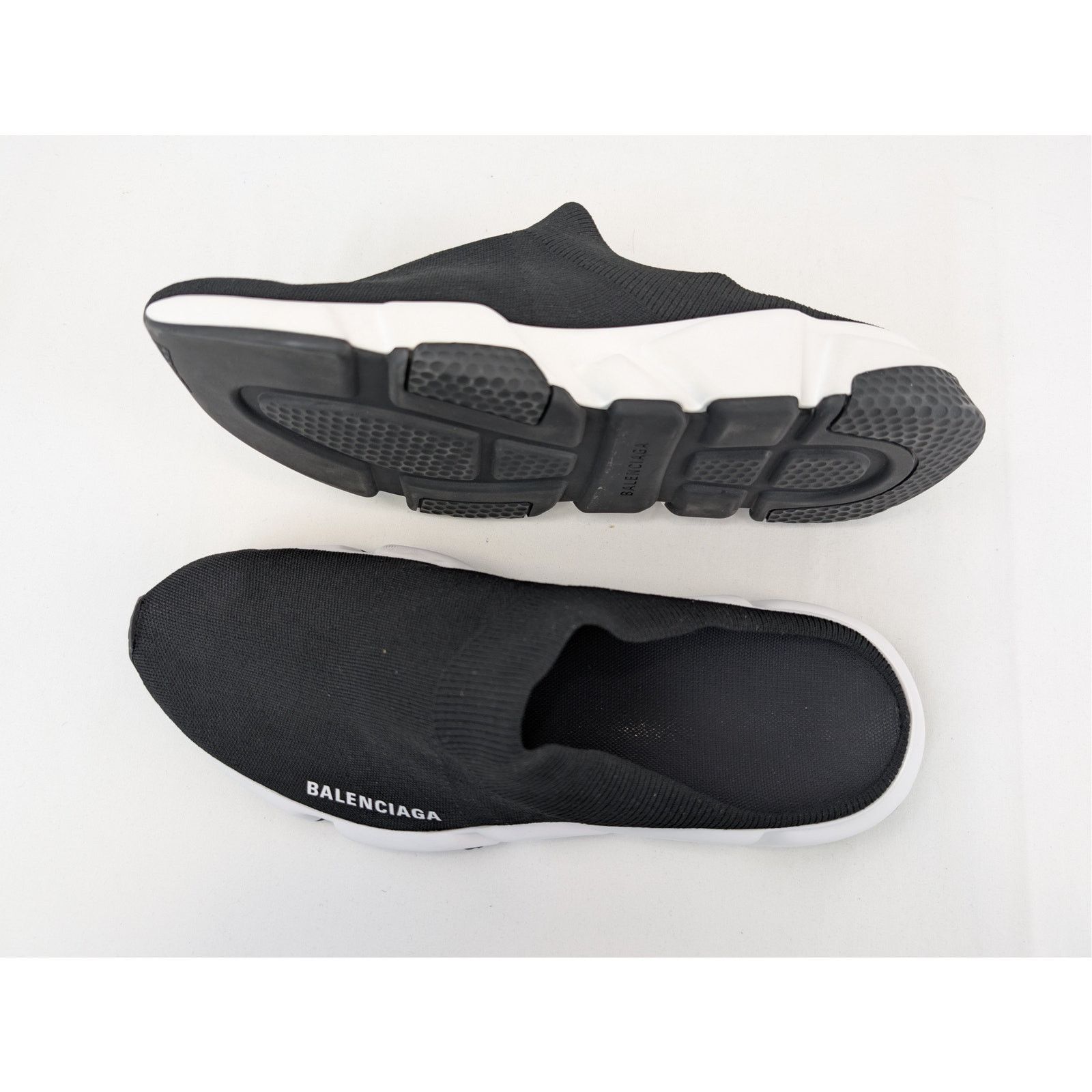 Balenciaga o1rshd1 Speed Mule Slide Slipper in Black / White Size US 10 / EU 43 - 2 Thumbnail