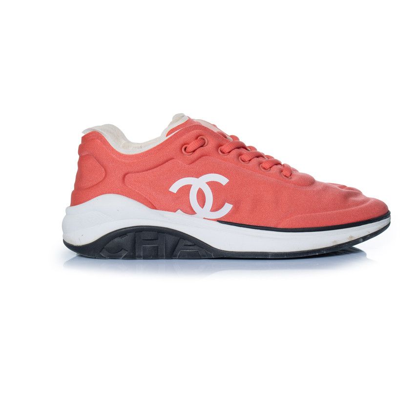 Chanel Chanel, 19P pink lycra CC logo low top trainers Size US 9 / IT 39 - 4 Thumbnail