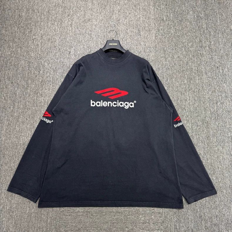 Balenciaga Balenciaga 3B Embroidered Shirt Size US L / EU 52-54 / 3 - 1 Thumbnail