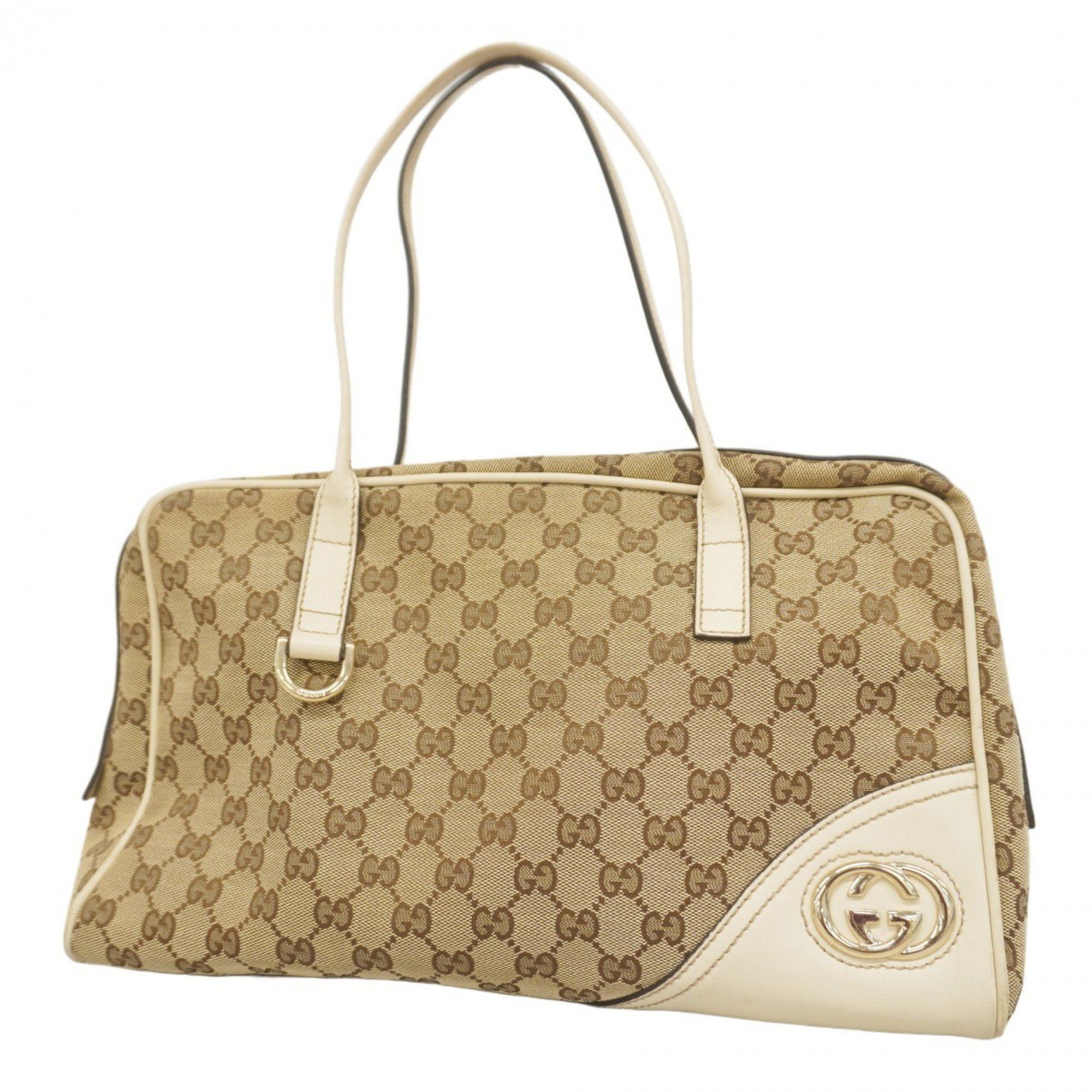 Gucci Shoulder Bag GG Canvas 169971 Brown Beige Women's