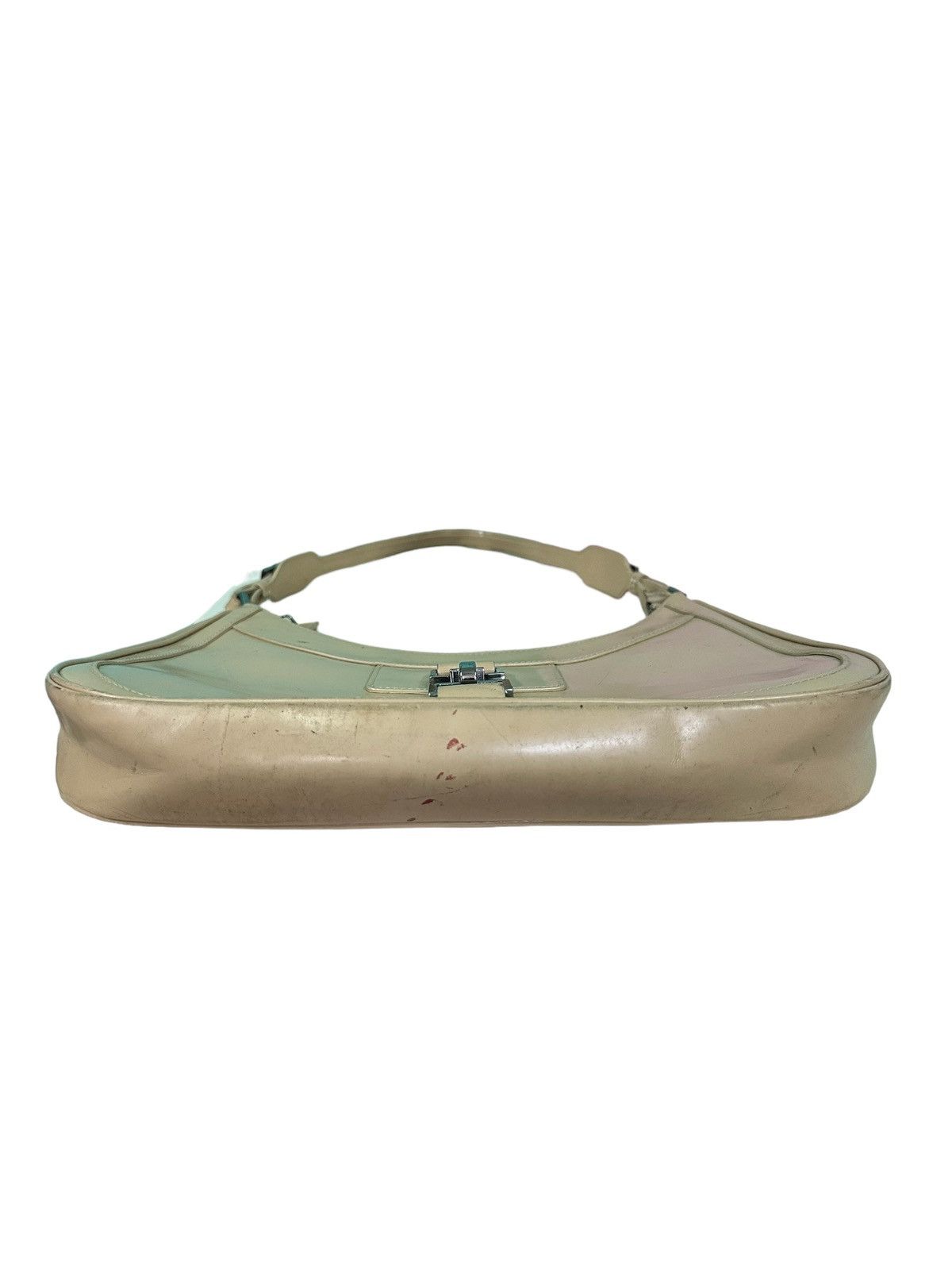 Gucci AUTHENTIC GUCCI BEIGE PATENT LEATHER JACKIE SHOULDER BAG Size ONE SIZE - 12 Thumbnail