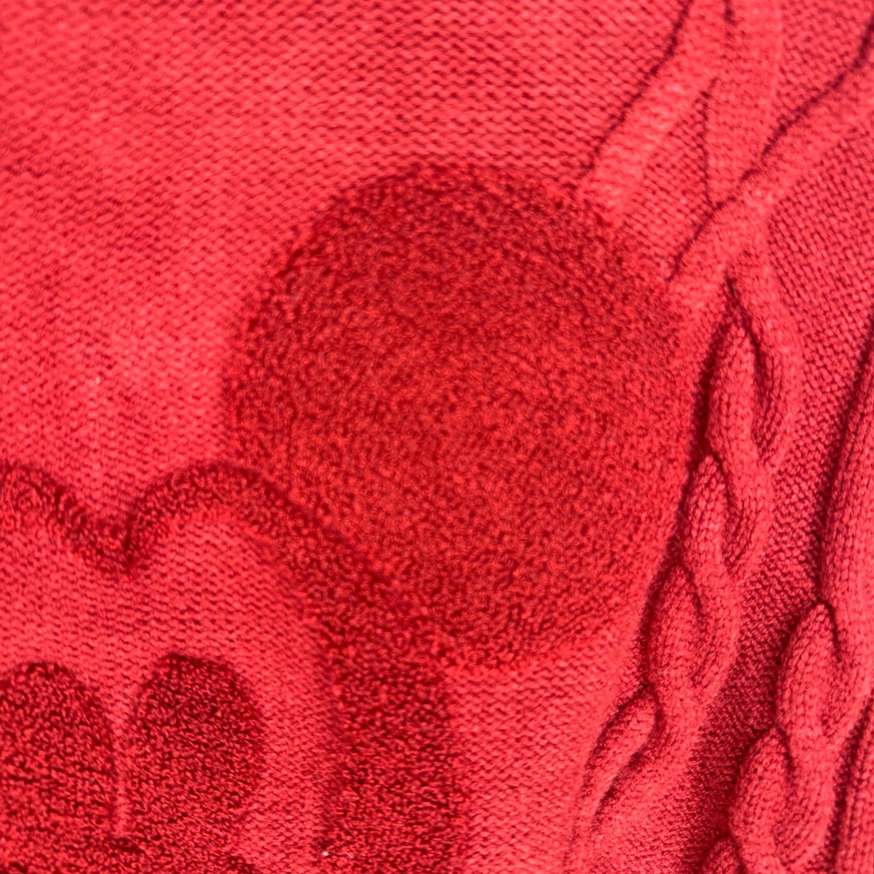 Disney Disney Mickey Mouse Cable Knit Sweater Red Women Small Crew Pullover Embroidered Size S / US 4 / IT 40 - 5 Thumbnail