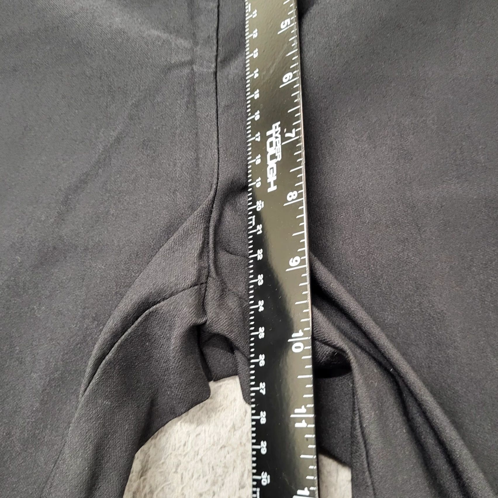 Vintage Cato Dress Pants Women's 8 Black Stretch Flat Front Mid Rise Straight Leg Pants Size 30" / US 8 / IT 44 - 4 Thumbnail