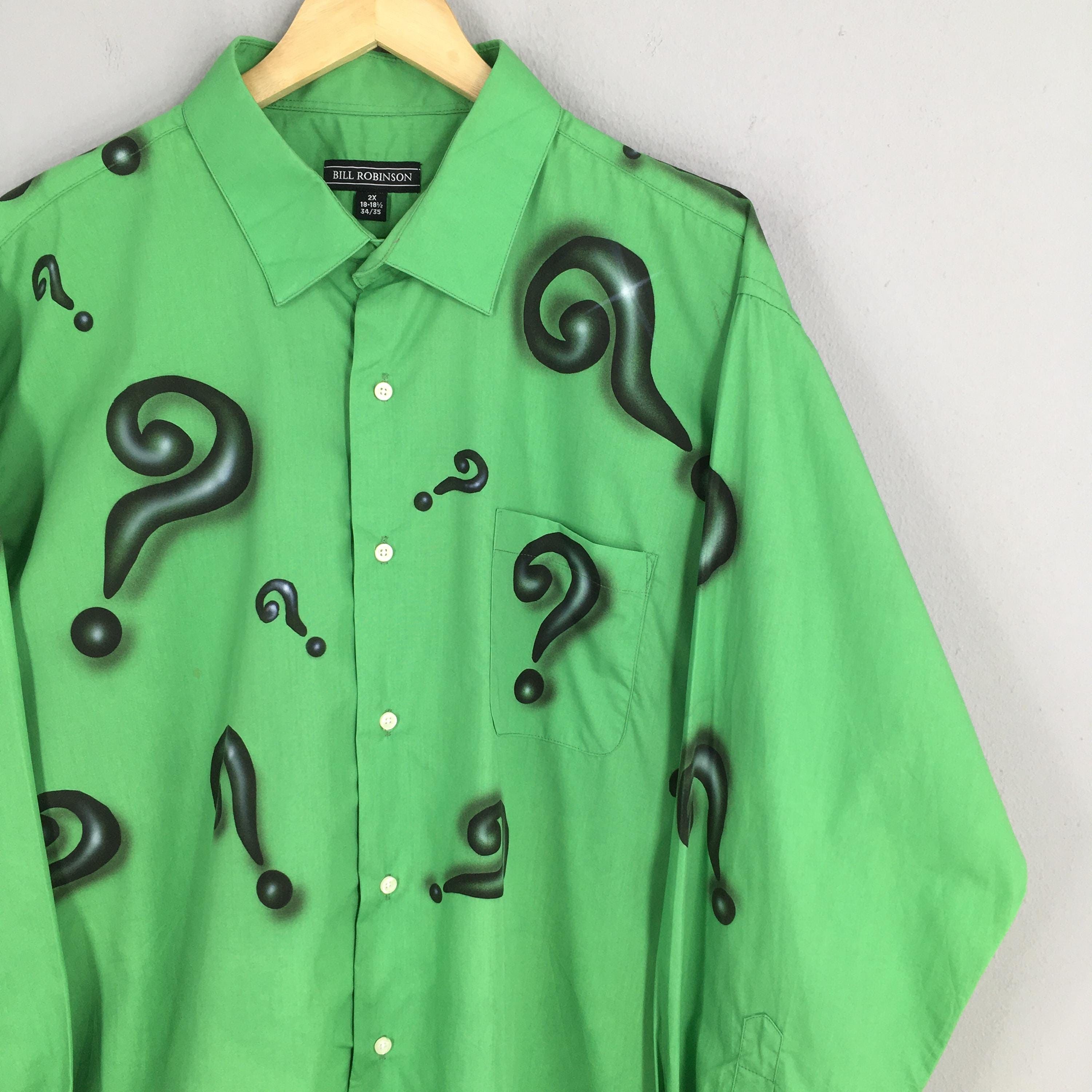Flannel × Vintage Vintage Bill Robinson Question Mark Riddler Shirt 2XLarge Size US XXL / EU 58 / 5 - 2 Thumbnail