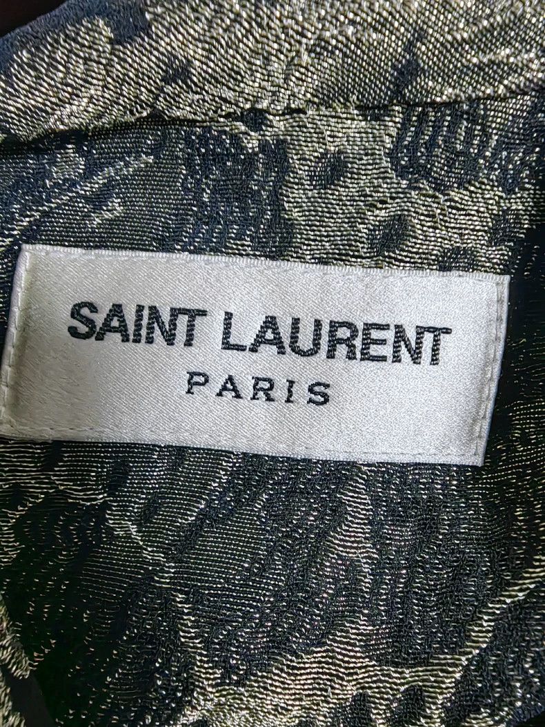 Yves Saint Laurent saint laurent size 39 16 FW gilded hibiscus shirt 2501-Next Size US M / EU 48-50 / 2 - 5 Thumbnail