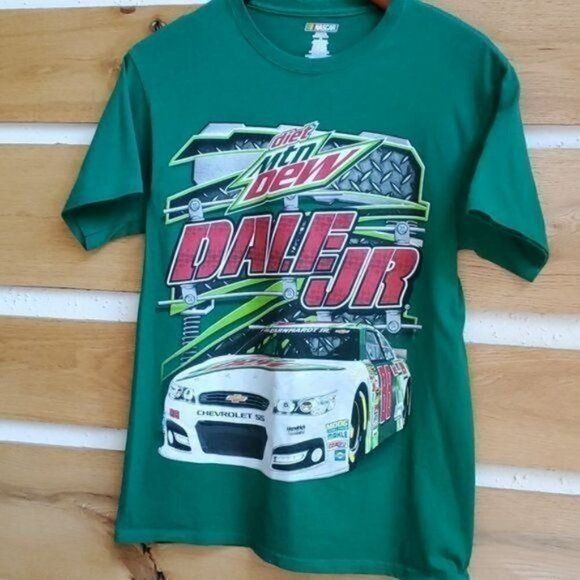 NASCAR Nascar Vintage Graphic Dale Earnhardt Green Crew Neck Short Size US M / EU 48-50 / 2 - 2 Thumbnail