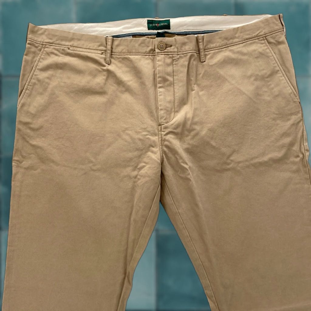 J.Crew J.Crew 484 Chino Pants Mens 44x34 Slim Straight Beige Khaki Preppy Casual Size US 44 / EU 60 - 1 Thumbnail