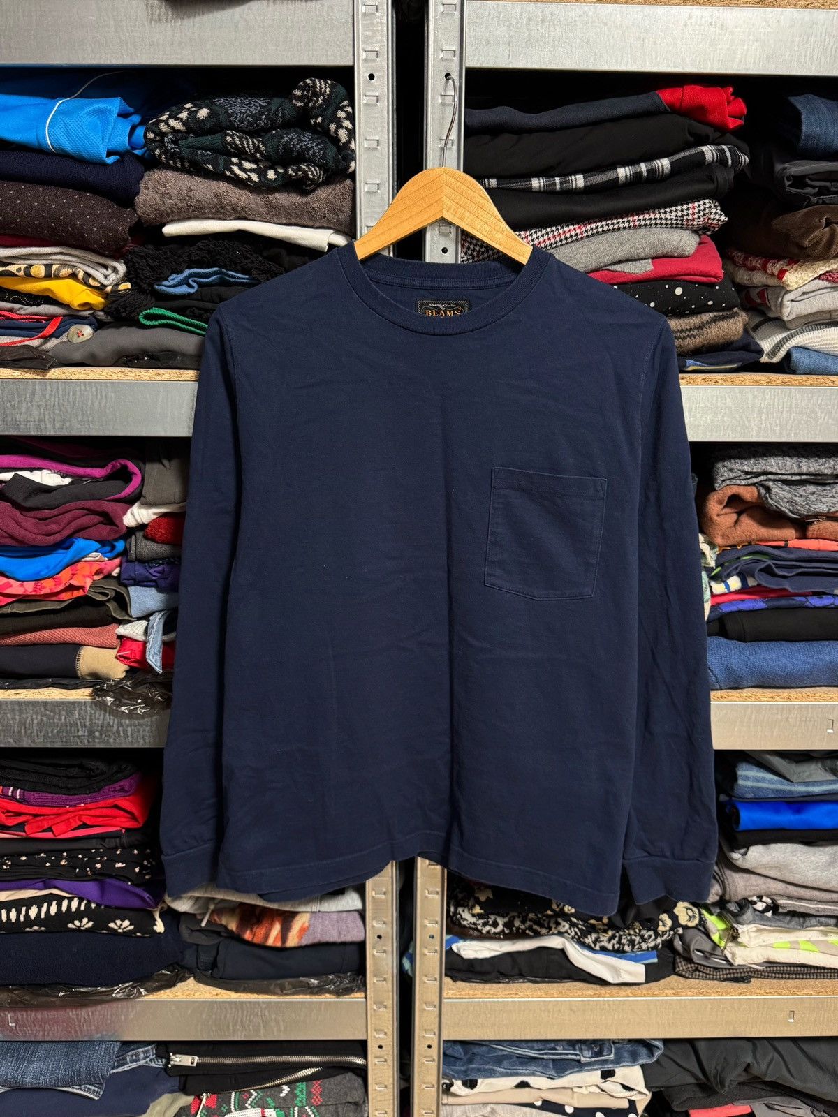 Beams Japan Beams Japan Navy Long Sleeve T Shirt Size S Sweatshirt Size US S / EU 44-46 / 1 - 1 Thumbnail