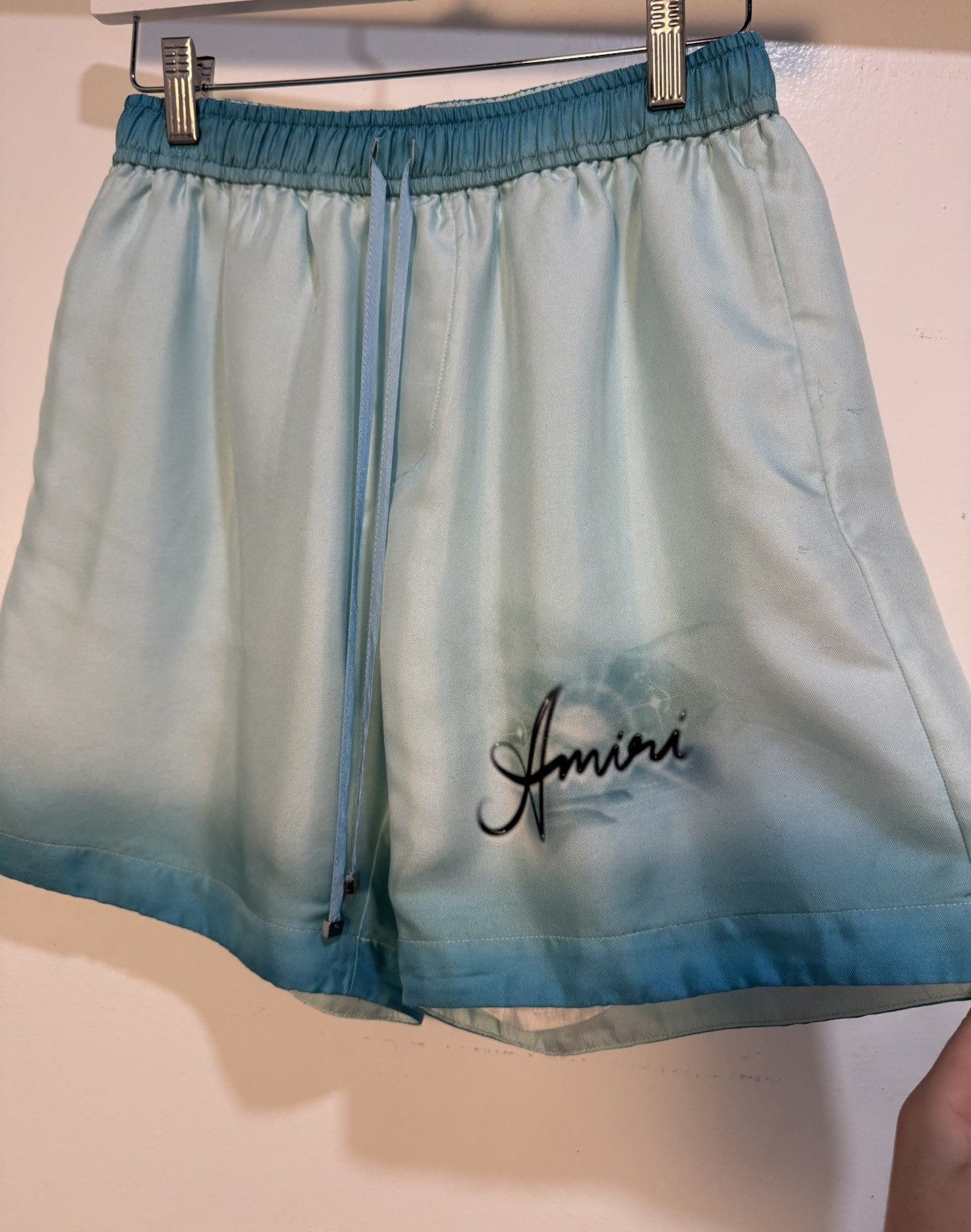 Amiri Amiri Resort Club silk-satin shorts Size US 32 / EU 48 - 1 Thumbnail