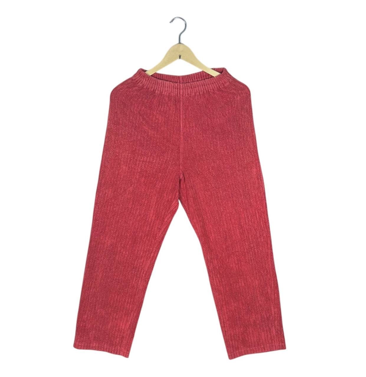 Issey Miyake Issey Miyake I.S. Brown Ribbed Knit Pants Archive 80s Size US 32 / EU 48 - 1 Thumbnail