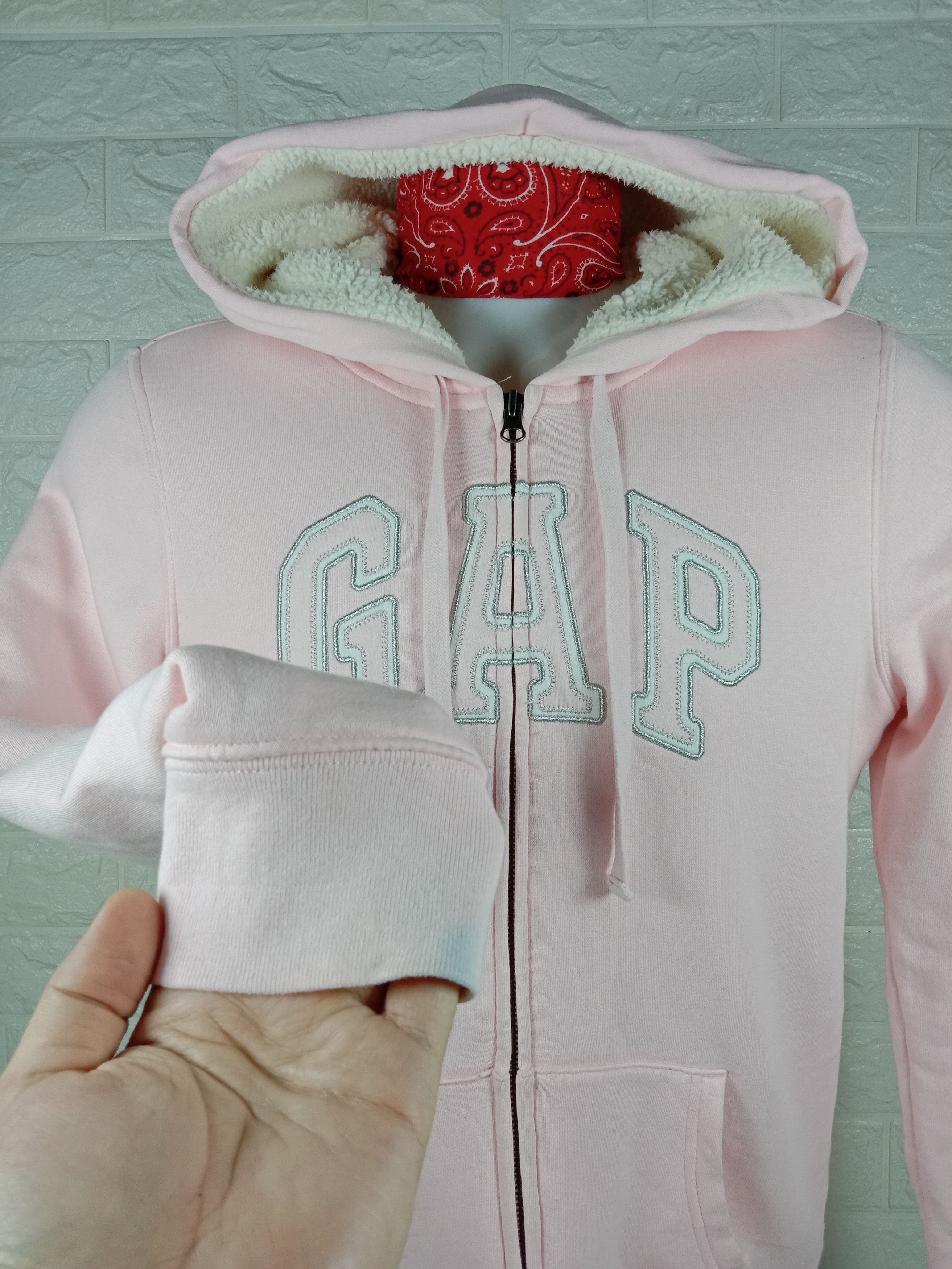 Gap Vintage Gap Light Pink Hoodie Zipper Sweatshirt Size S / US 4 / IT 40 - 6 Thumbnail