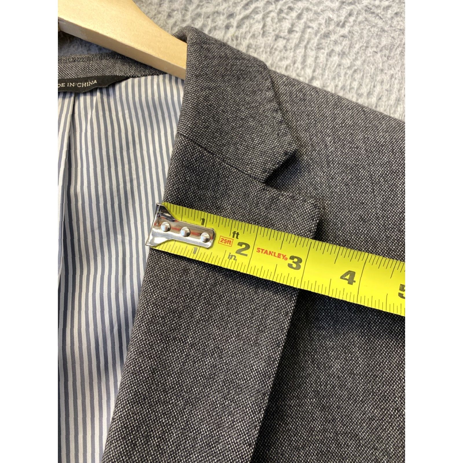 Banana Republic BANANA REPUBLIC Men's Sport Coat Jacket Blazer 42L Gray Wool Blend Short Regular Size 42L - 6 Thumbnail