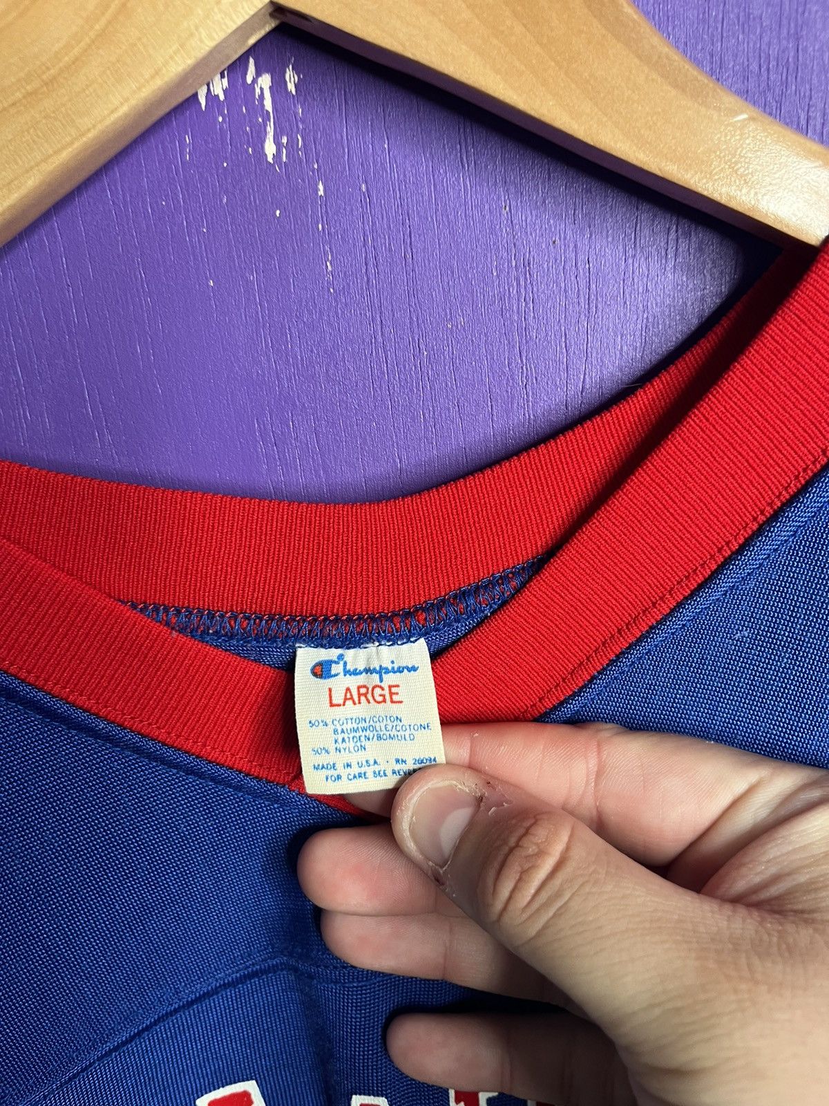 Champion × Vintage Vintage 80s Champion Gallaudet college jersey Size US L / EU 52-54 / 3 - 4 Thumbnail