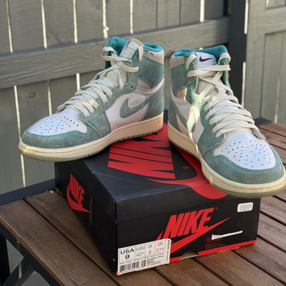 Jordan Brand Nike Air Jordan 1 Retro OG High Turbo Green Size US 9 / EU 42 - 3 Thumbnail