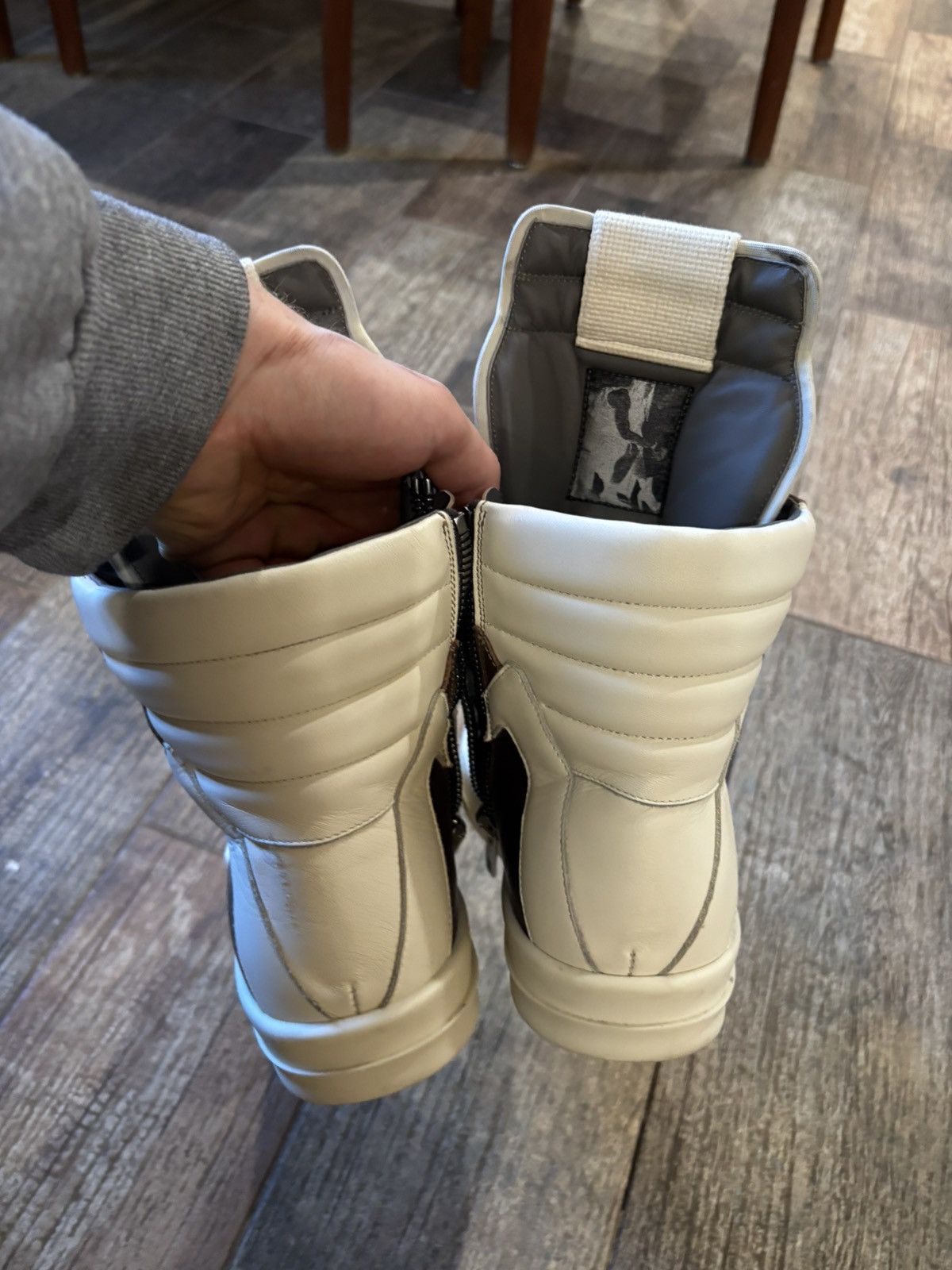 Rick Owens Brown and Milk Geobasket Sneakers Size US 9 / EU 42 - 5 Thumbnail