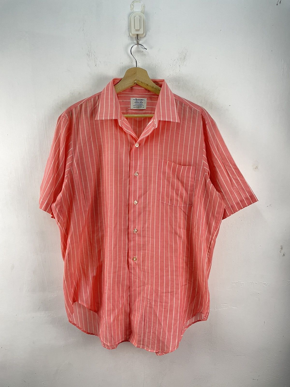 Arrow Vintage 50s Arrow Shirt Rockabilly Button Up Sanforized Plus Size US L / EU 52-54 / 3 - 1 Thumbnail