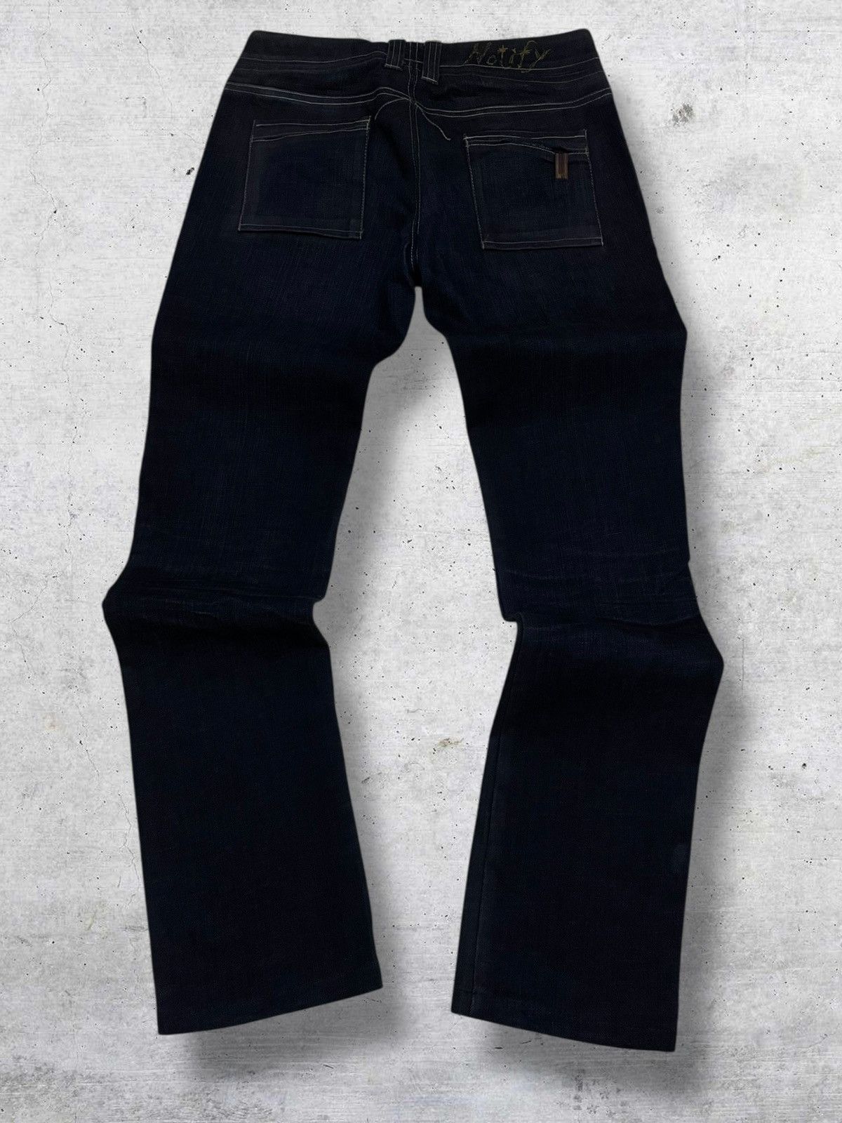 Notify VINTAGE NOTIFY CRAFTED JAPAN DESIGNER OG FLARED INDIGO DENIM Size US 28 / EU 44 - 8 Thumbnail