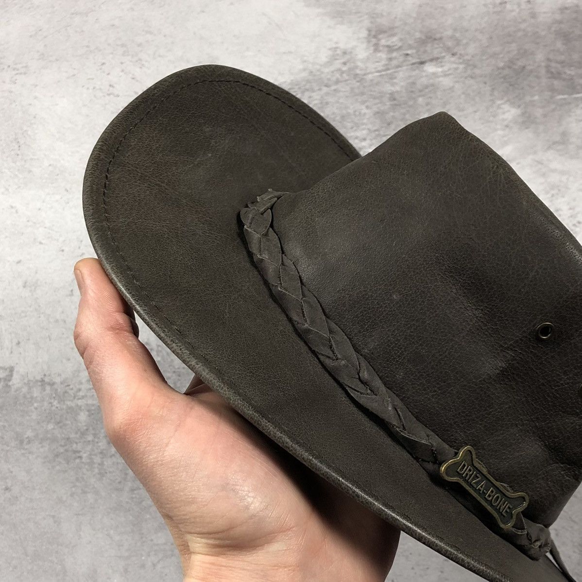 Genuine Leather Driza-Bone Australia Leather Kangaroo Western Cowboy Hat Size ONE SIZE - 6 Thumbnail