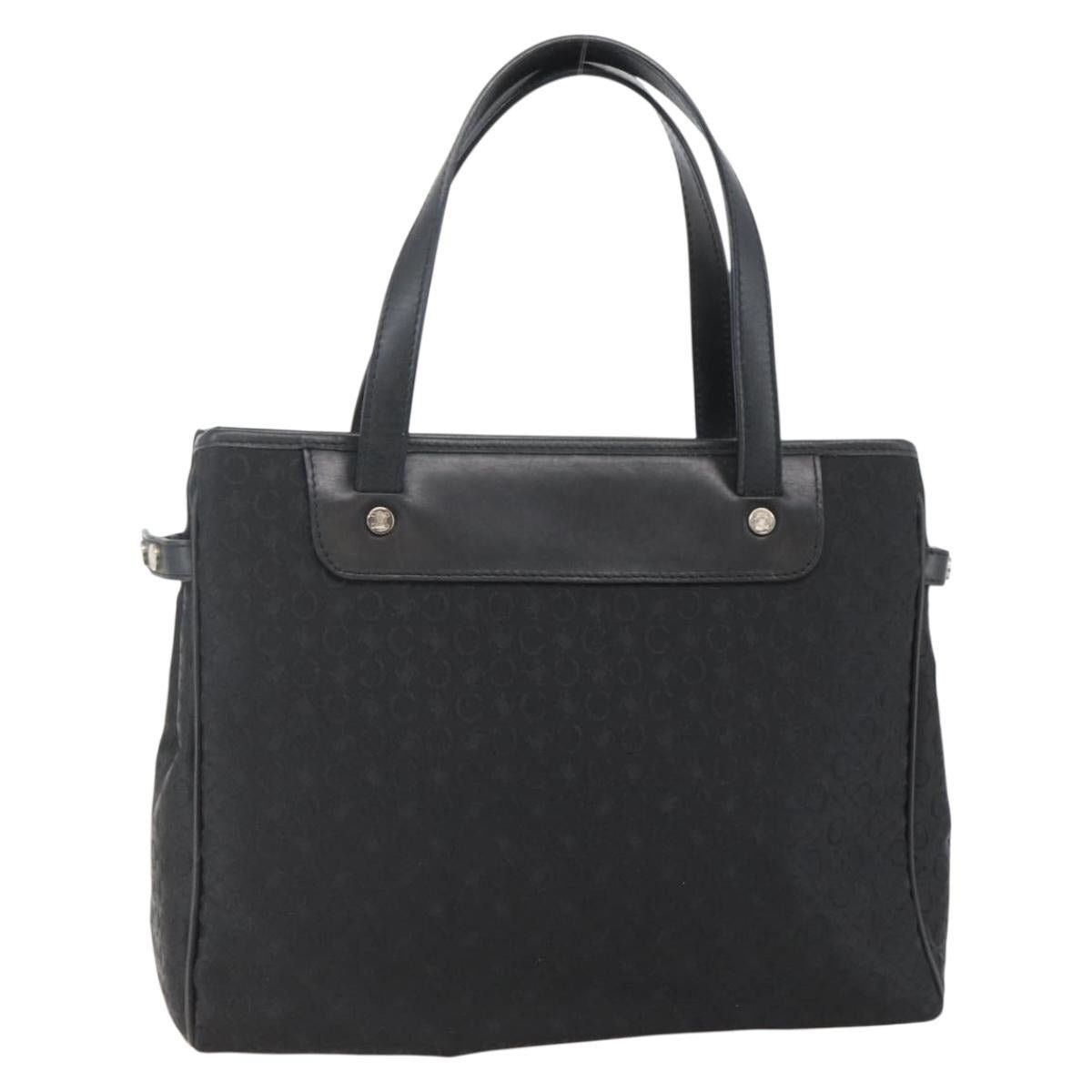 Celine CELINE C Macadam Canvas Hand Bag Black Silver Size ONE SIZE - 1 Thumbnail