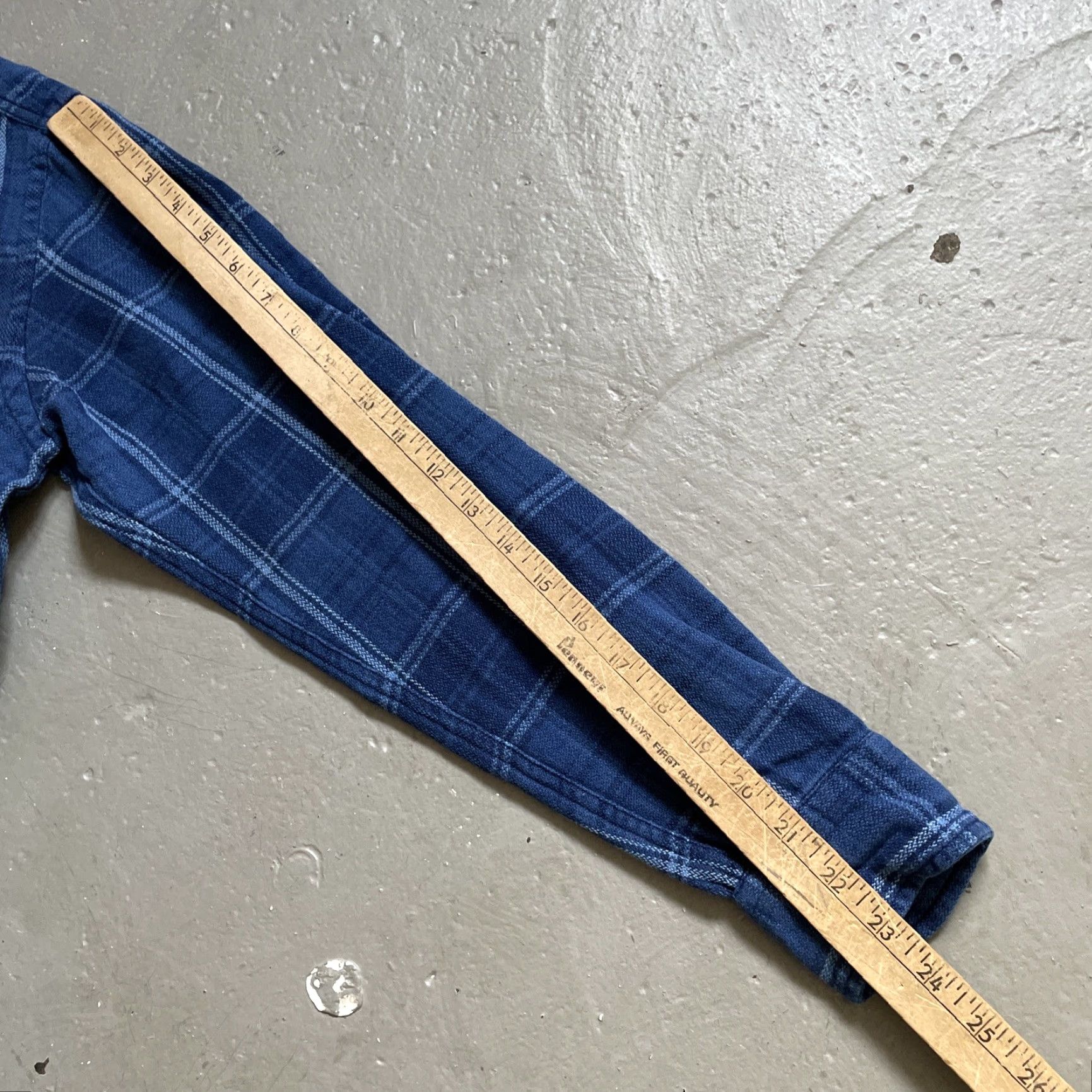 Polo Ralph Lauren Polo Ralph Lauren Flannel Indigo Check Work Shirt Elbow Patchwork Men’s M Shirt Size US M / EU 48-50 / 2 - 6 Thumbnail