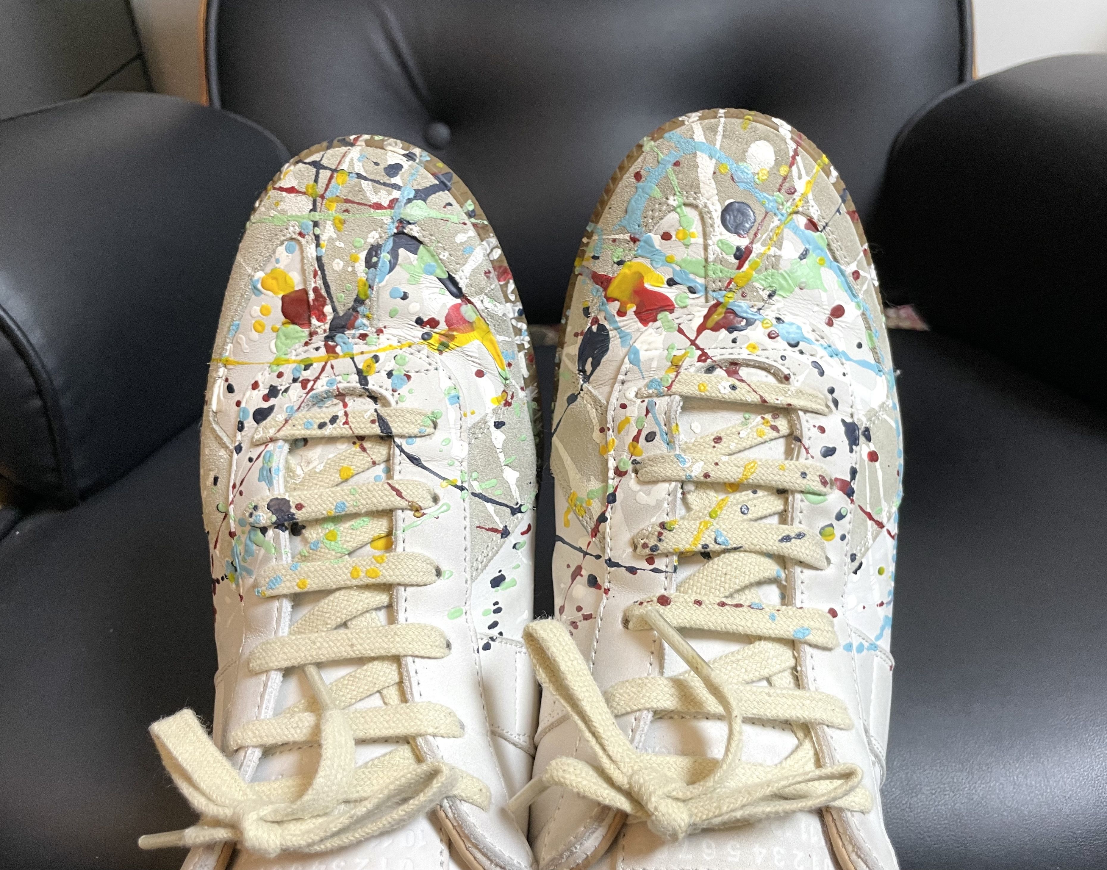 Maison Margiela Maison Margiela GAT (Paint Splatter White) Size US 9.5 / EU 42-43 - 8 Thumbnail