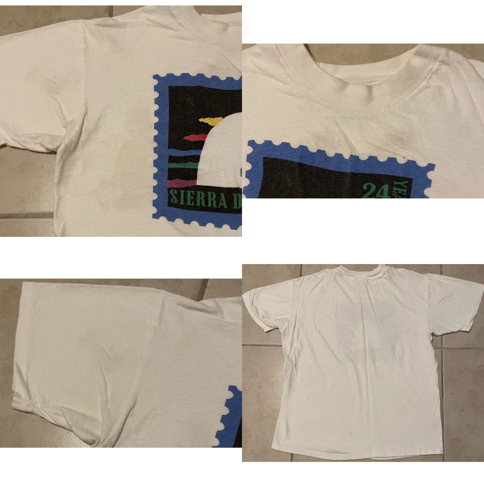 Sierra Designs VINTAGE Sierra Designs T-Shirt XS White 80s 90s Grunge Skate Surf Floral Distressed Distress Shirt Mens Size US XS / EU 42 / 0 - 8 Thumbnail