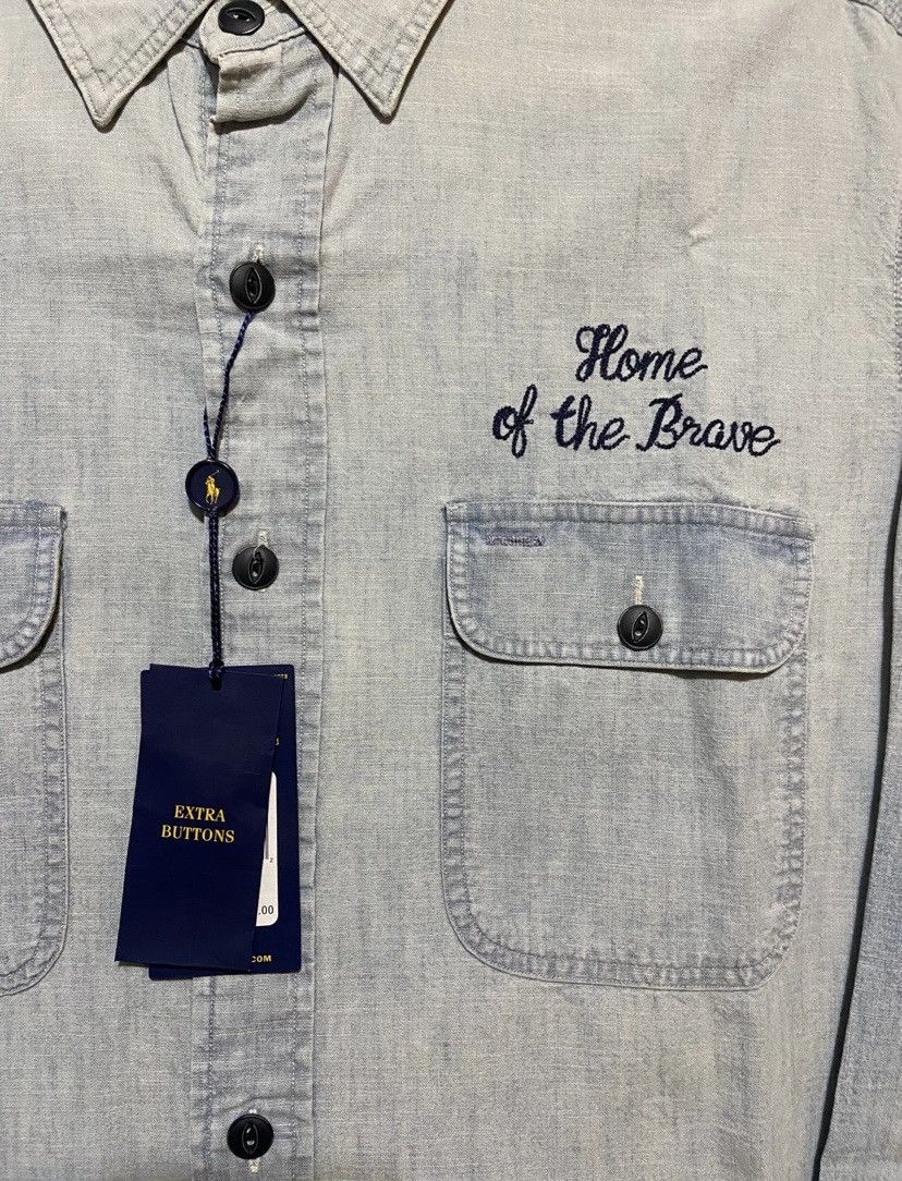 Polo Ralph Lauren Ralph Lauren POLO Eagle Chambray Shirt L BNWTs Size US L / EU 52-54 / 3 - 5 Thumbnail