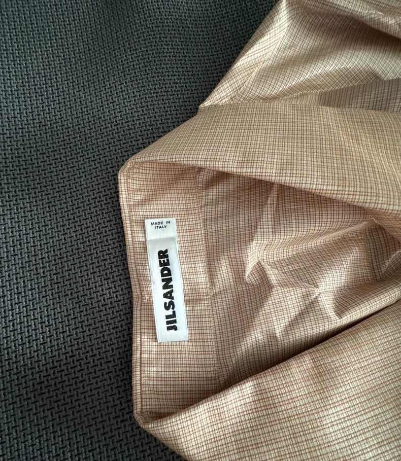 Jil Sander Jil Sander size 32 Pink fine grid pearl shirt Size 4XL / US 24-26 - 2 Thumbnail