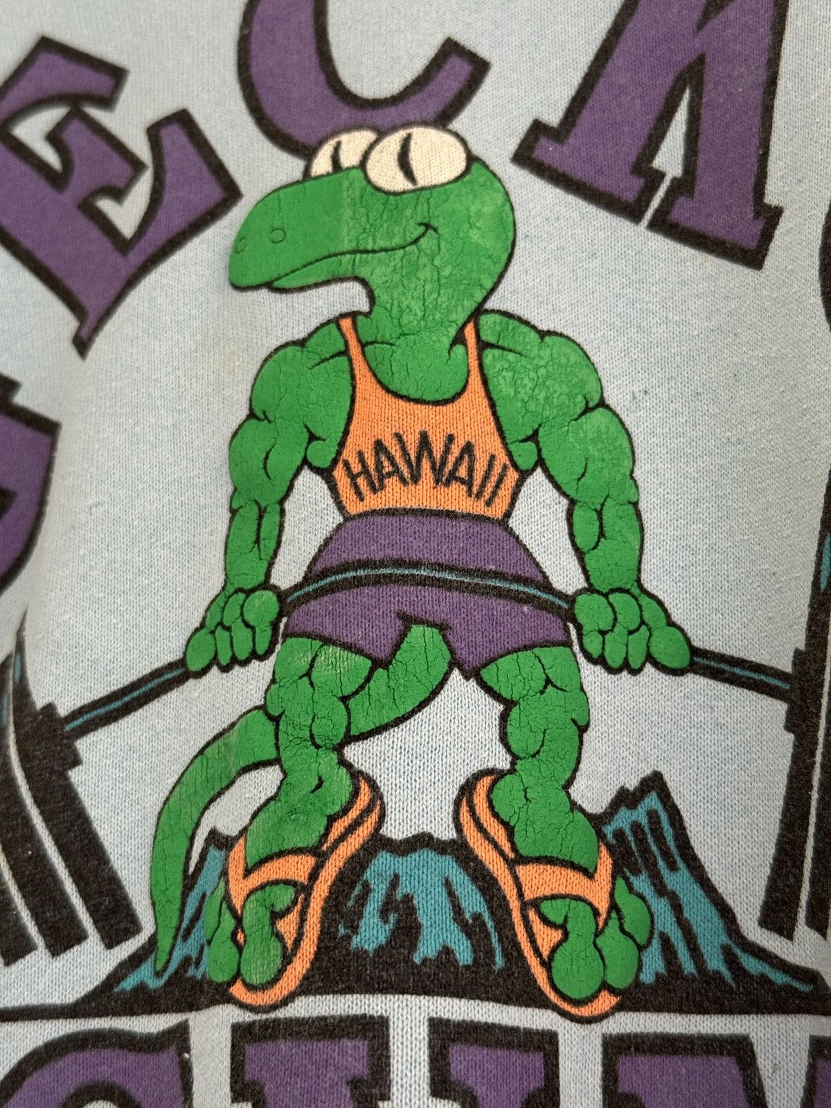 Vintage *RARE* VINTAGE 80s 1987 GECKO GYM HAWAII BODYBUILDING SWEAT Size US XL / EU 56 / 4 - 3 Thumbnail