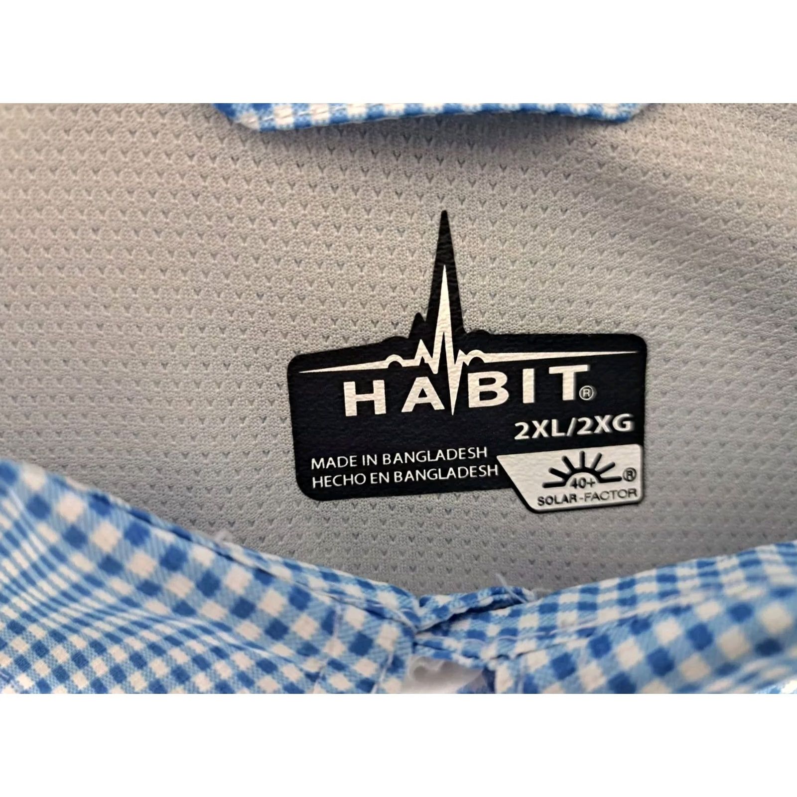 Habitat Habit Mens Blue Long Sleeve Button Down Shirt Vented Outdoor Fishing 2XL #6198 Size US XXL / EU 58 / 5 - 2 Thumbnail