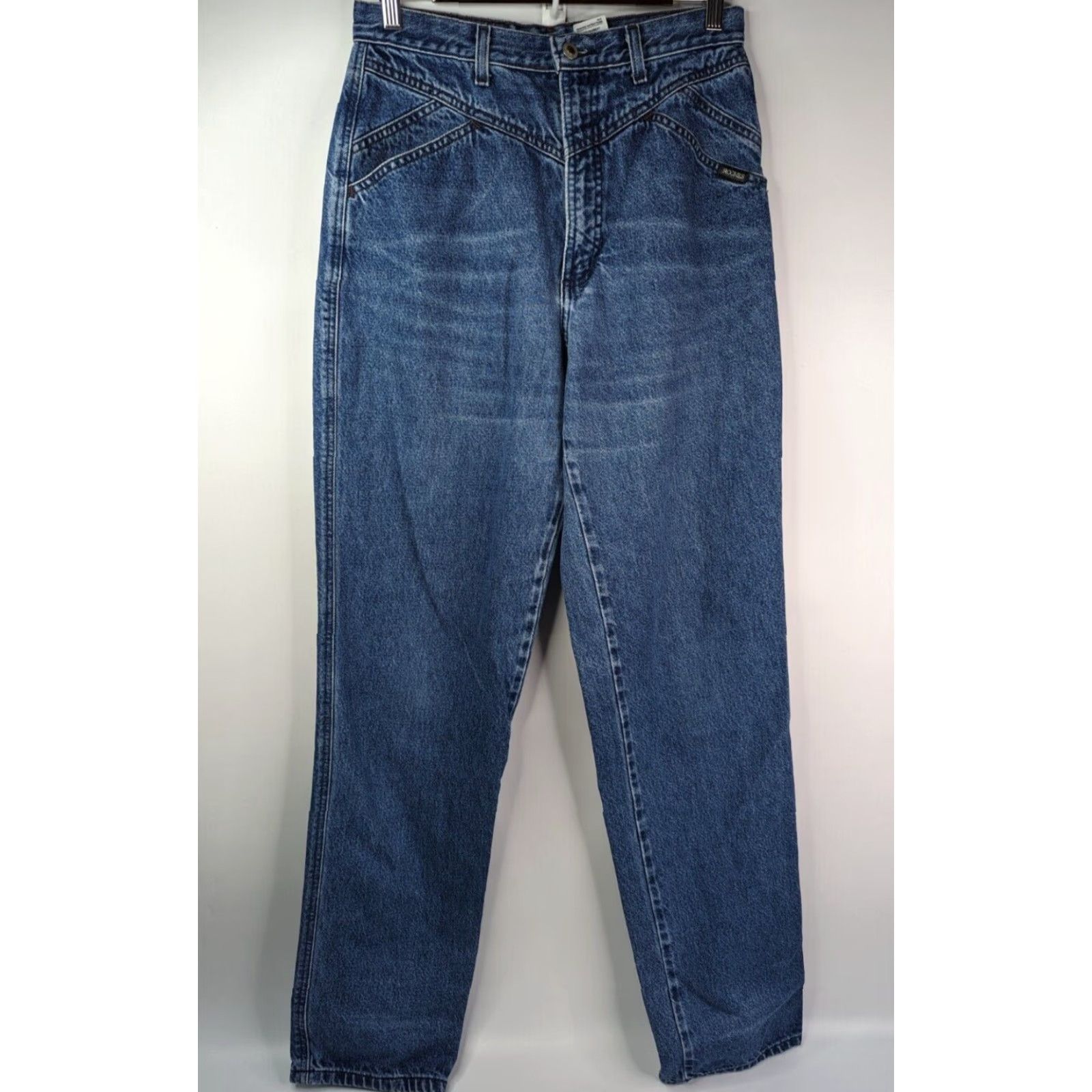 Vintage VINTAGE Rocky Mountain Jeans Women 32/13 X-Long High Rise Bootcut Denim Dark blue Indigo 80s 90s Cowboy Mens? Size 24" / US 00 / IT 34 - 2 Thumbnail