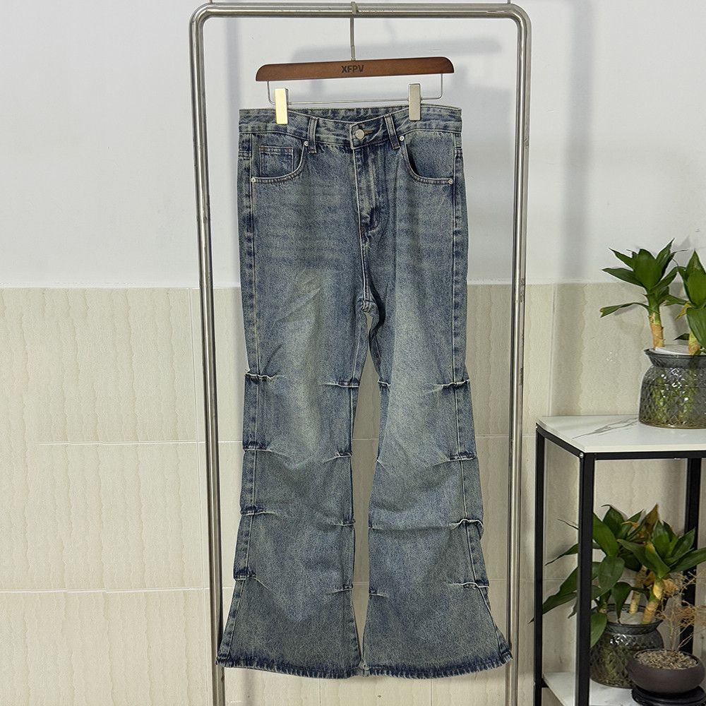 Japanese Brand × Vintage Vintage Blue Flare stacked Jeans Size US 30 / EU 46 - 3 Thumbnail