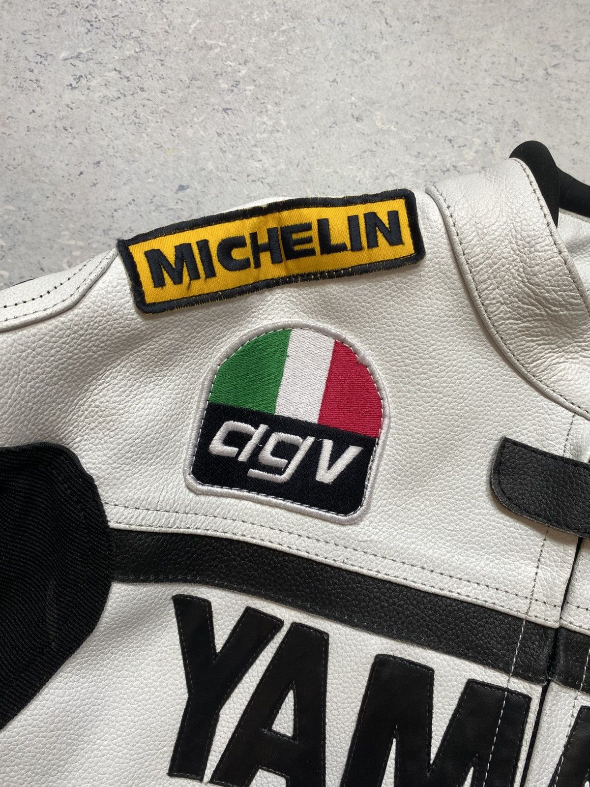 Yamaha Michelin/Dunlop/ Yamaha Leather Moto Racing Jacket #46 Size US XL / EU 56 / 4 - 6 Thumbnail