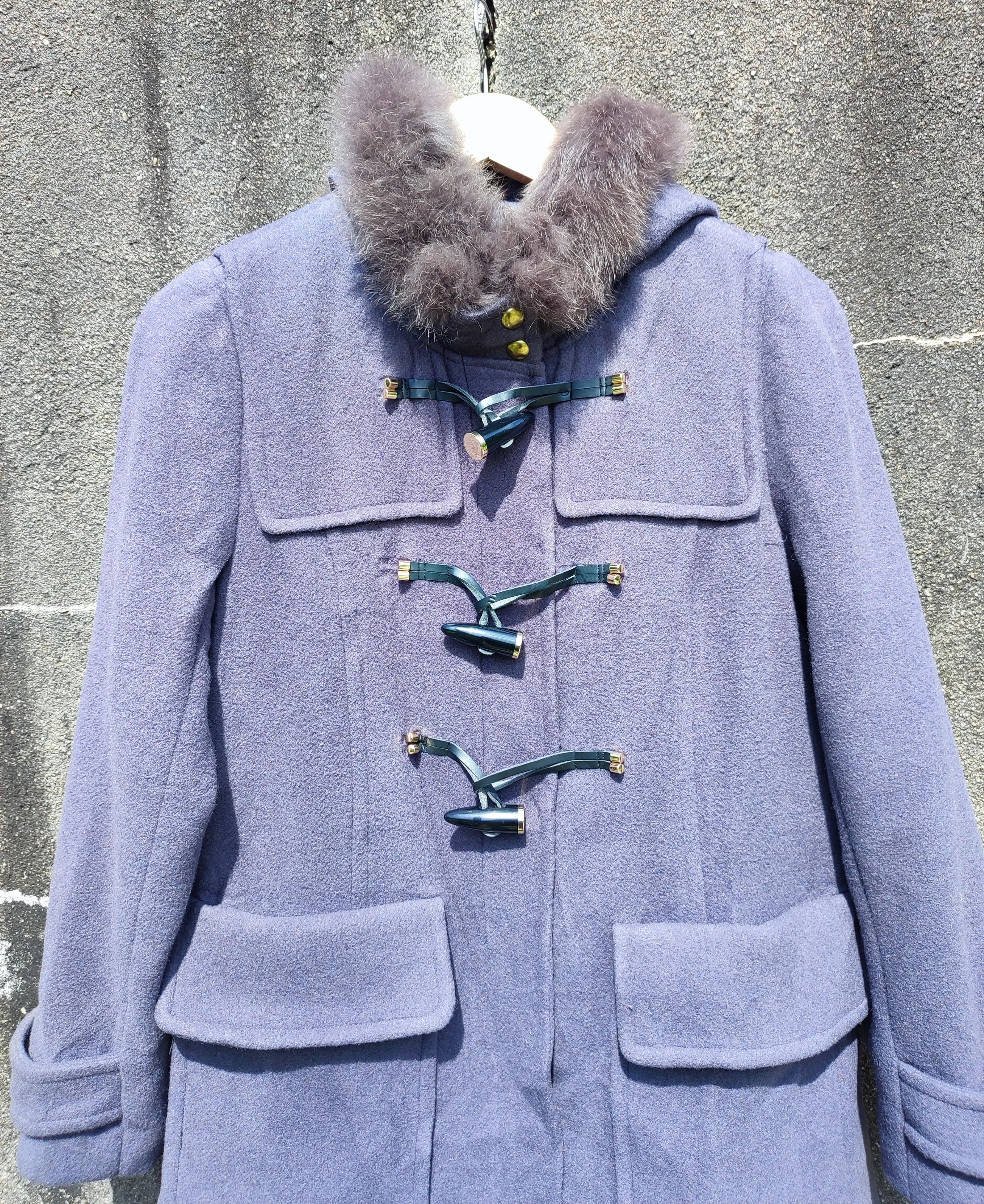Jil Stuart Jill Stuart Wool Duffle Coat with Faux Fur Trim – Lavender Size M / US 6-8 / IT 42-44 - 4 Thumbnail