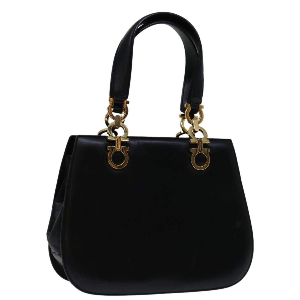 Salvatore Ferragamo Hand Bag Leather Black