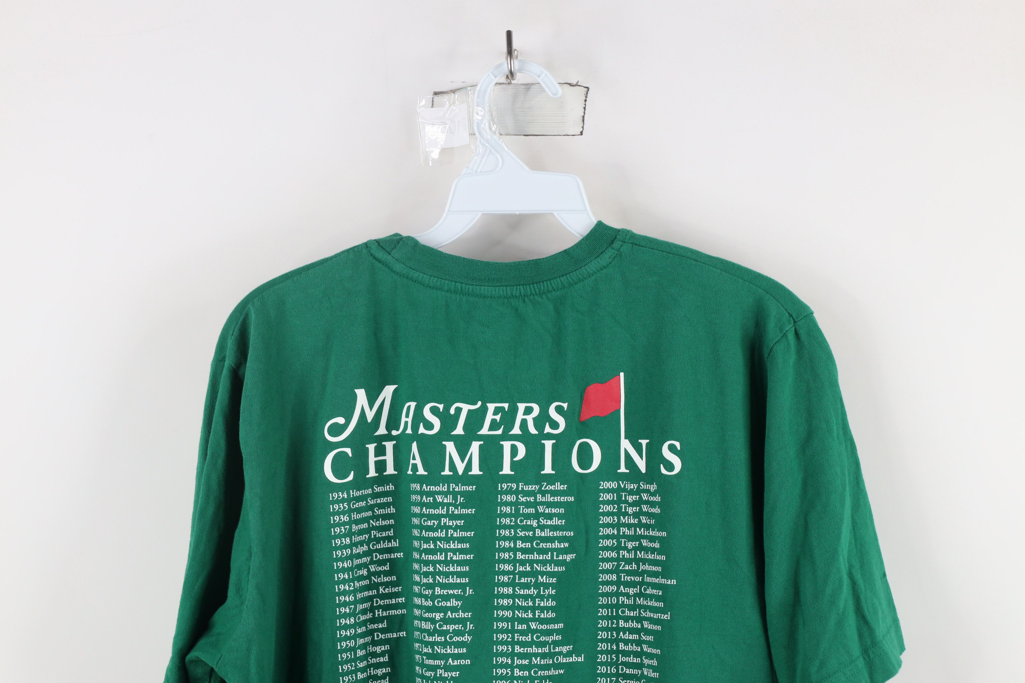 Vintage The Masters 2022 Short Sleeve Golfing T-Shirt Green Cotton Size US M / EU 48-50 / 2 - 10 Thumbnail