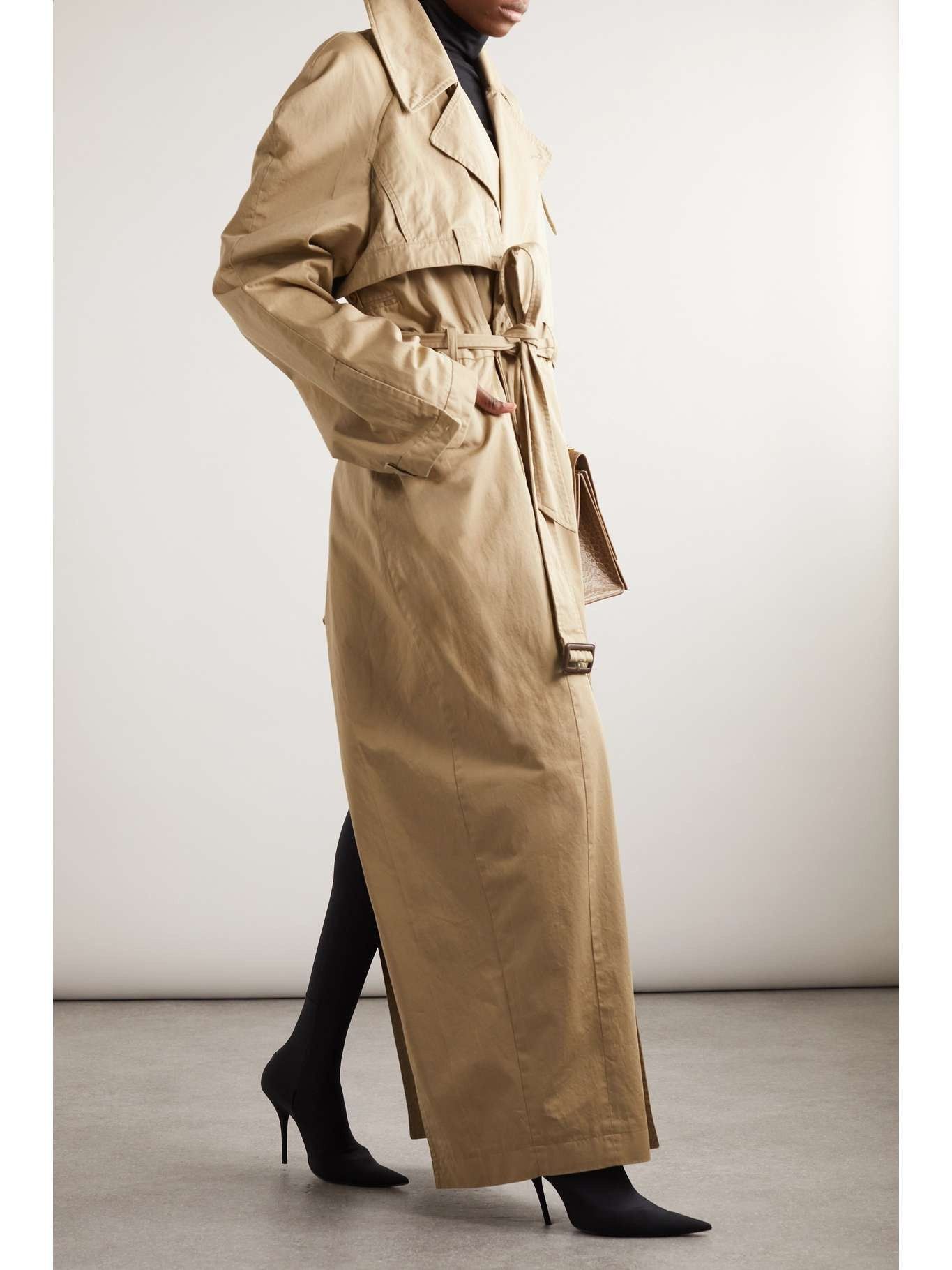 Balenciaga o1y0625 Overcoat & Trench Coat in Beige Size XS / US 0-2 / IT 36-38 - 2 Thumbnail
