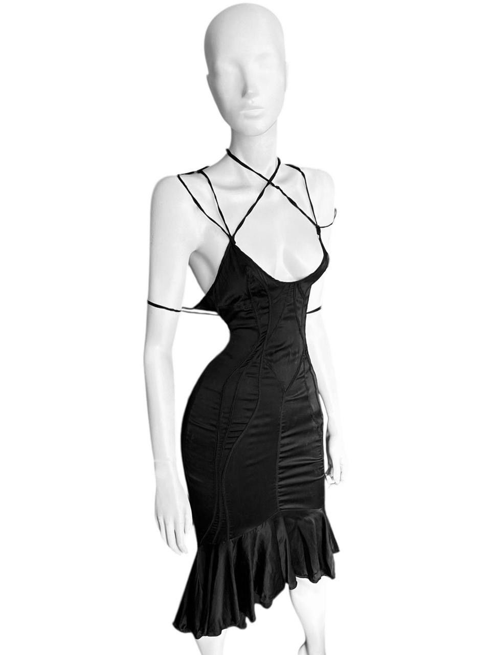 Roberto Cavalli Roberto Cavalli Runway Silk Black Asymmetrical Dress Size M / US 6-8 / IT 42-44 - 2 Thumbnail