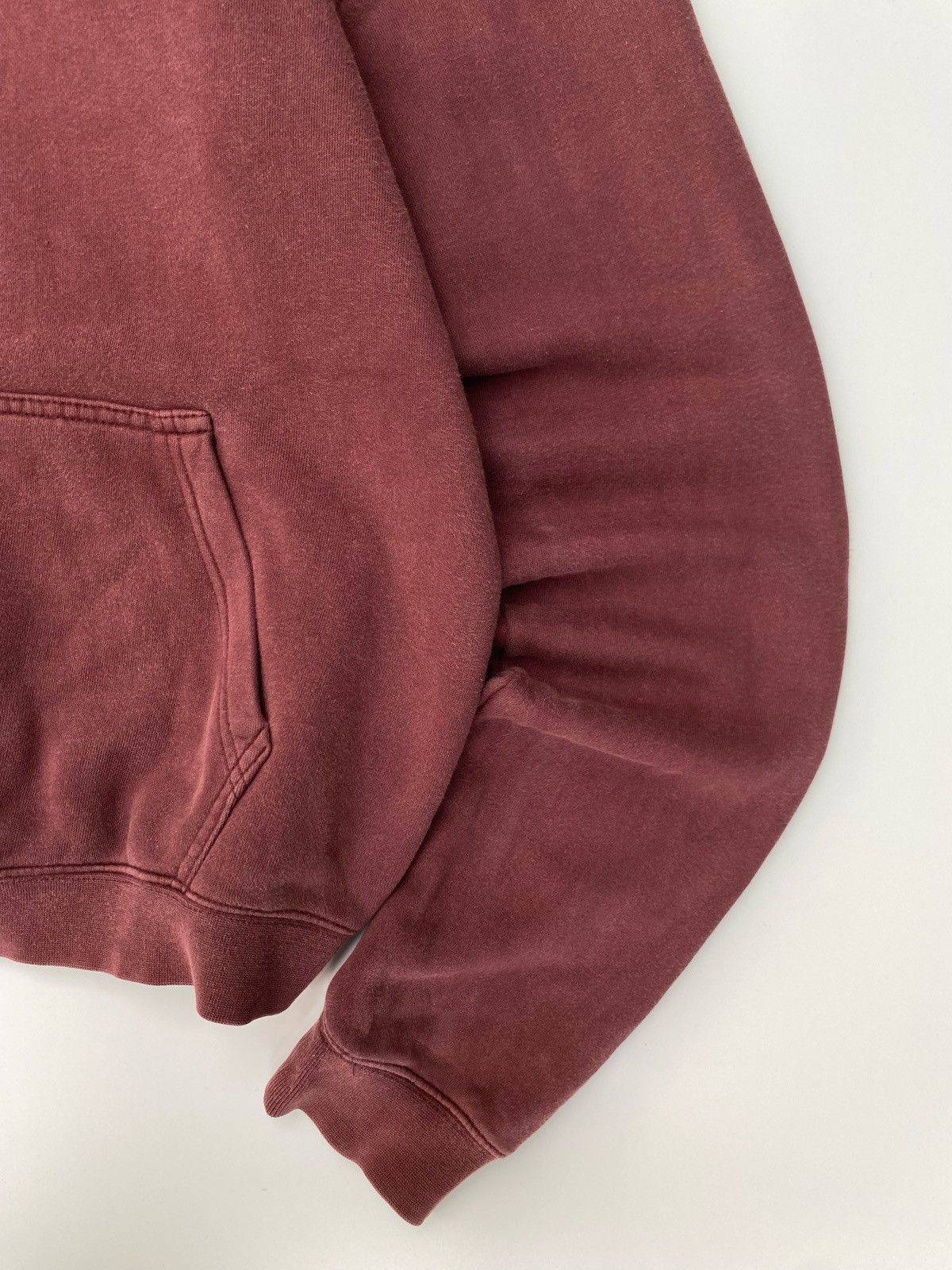 Stussy Vintage Stussy Box Logo Acid Washed Maroon Hoodie Size US L / EU 52-54 / 3 - 2 Thumbnail
