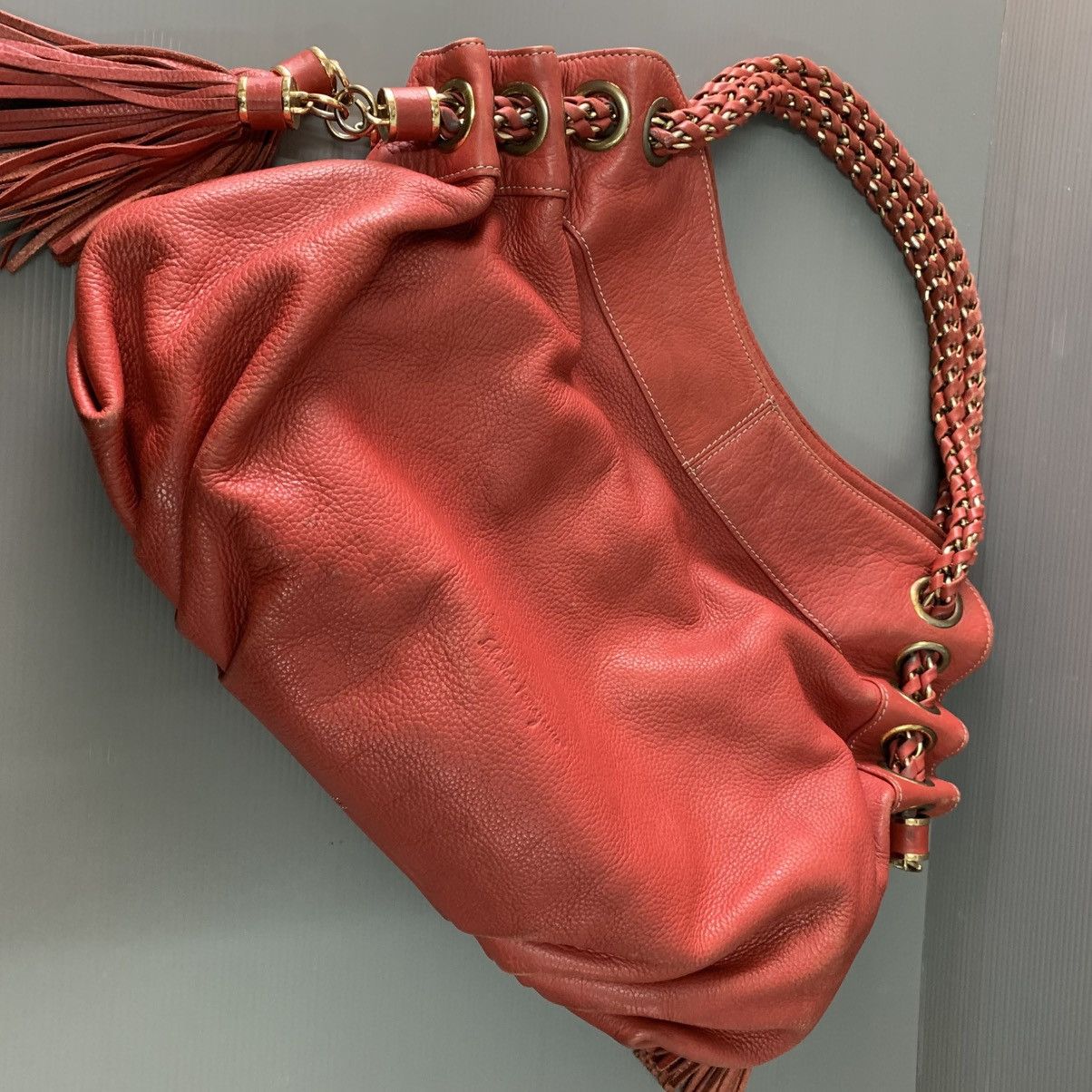 Salvatore Ferragamo Salvatore Ferragamo Red Shoulder Bag Size ONE SIZE - 3 Thumbnail