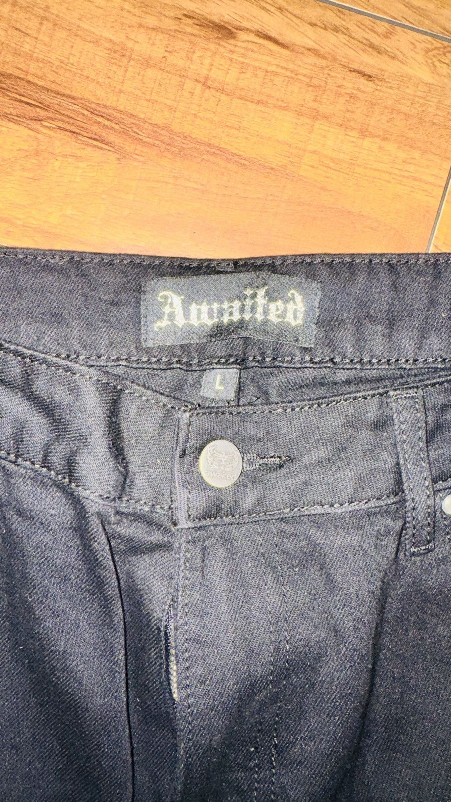 Other Awaited Black Washed Denim Jeans (Size L) – Distressed Fade Size US 36 / EU 52 - 4 Thumbnail