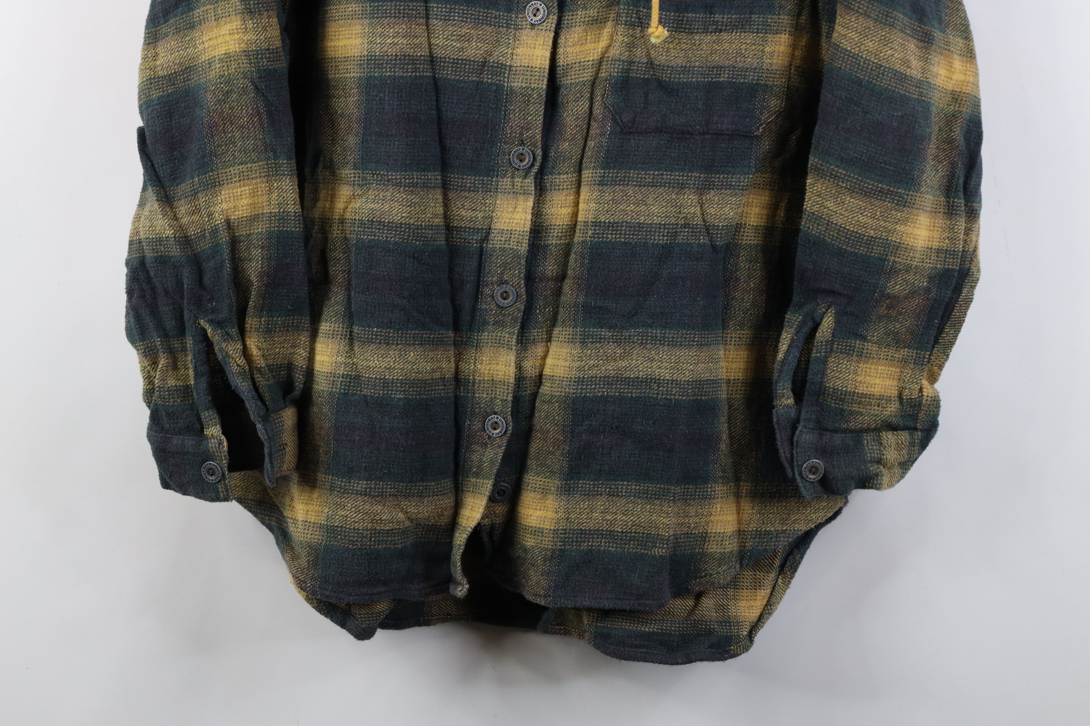UNIONBAY Vintage 90s Unionbay Surfing Flannel Hooded Shirt Jacket Size M / US 6-8 / IT 42-44 - 3 Thumbnail