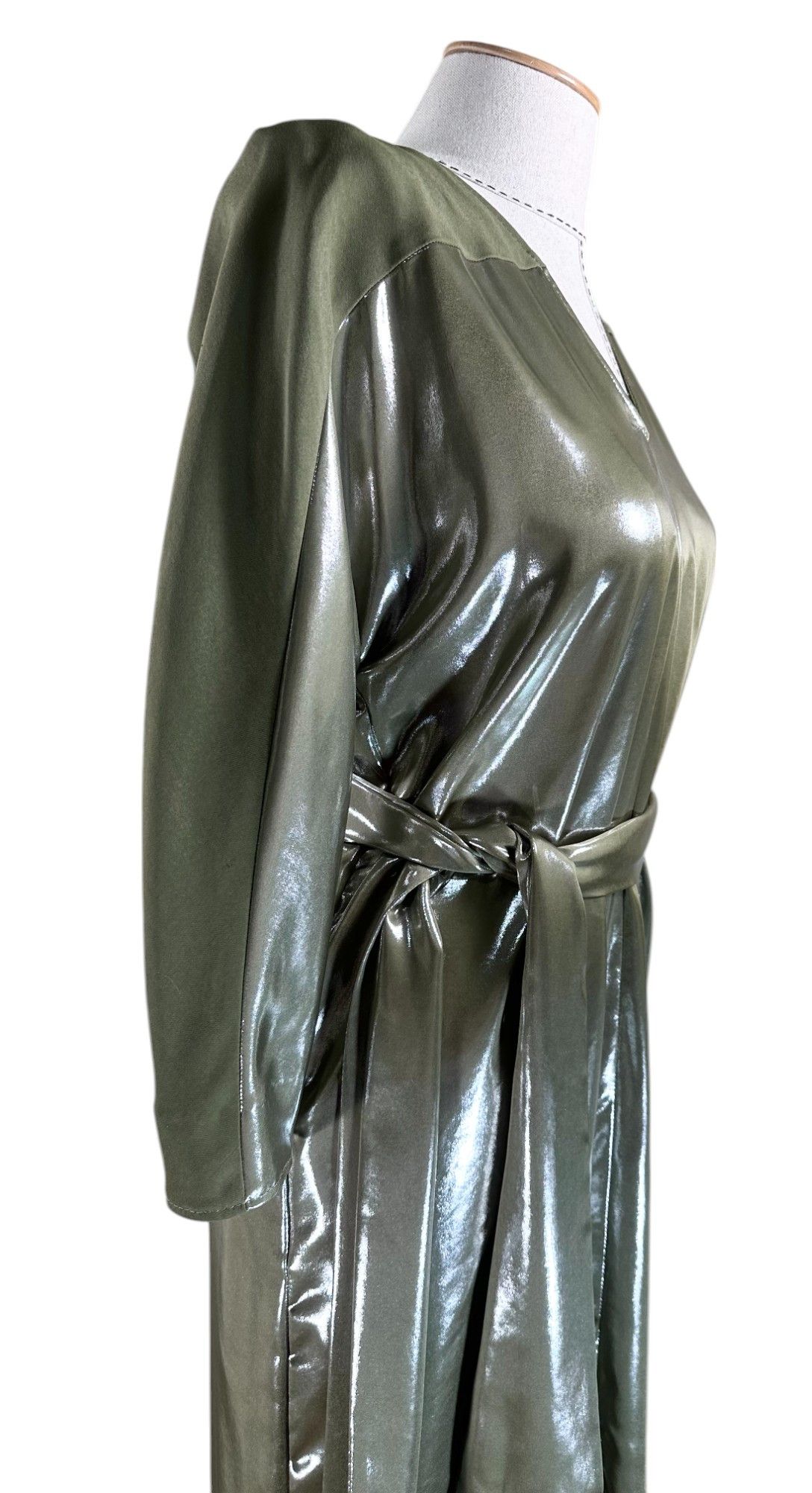 Designer green dress with metallic effect Size XS / US 0-2 / IT 36-38 - 3 Thumbnail