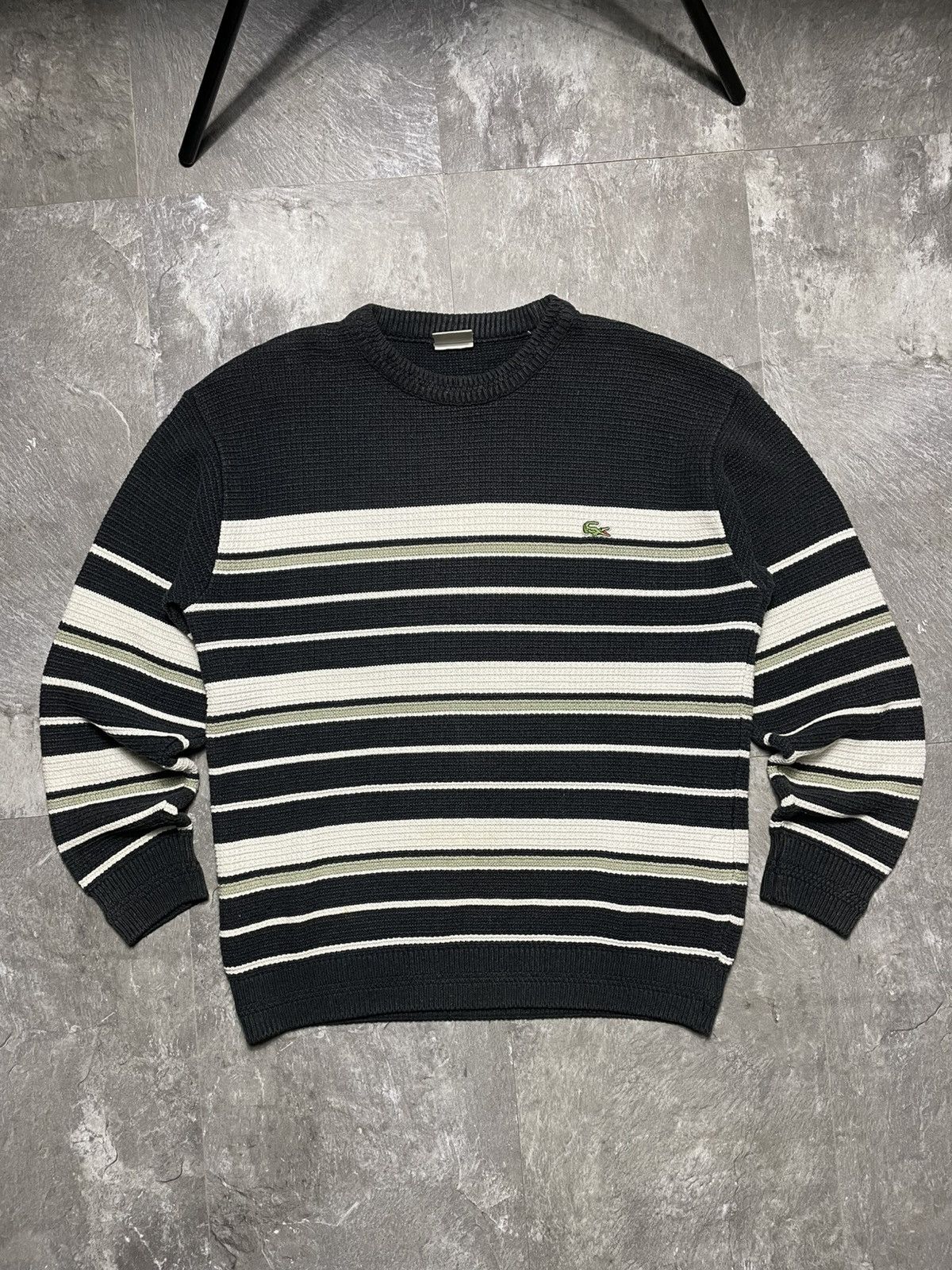Lacoste Vintage Lacoste Striped Wool Knit Sweater 90s Size US L / EU 52-54 / 3 - 1 Thumbnail