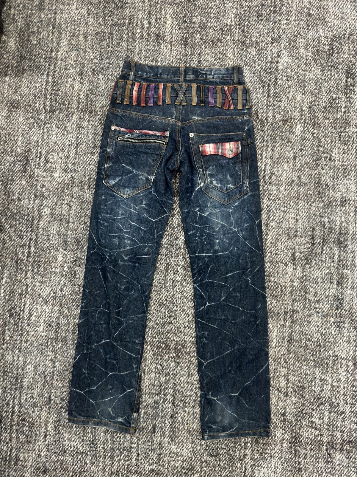 If Six Was Nine × Japanese Brand × Le Grande Bleu (L.G.B.) Vintage Y2k Nylaus Clawmark Faded Jeans Undercover Style Size US 29 - 7 Thumbnail