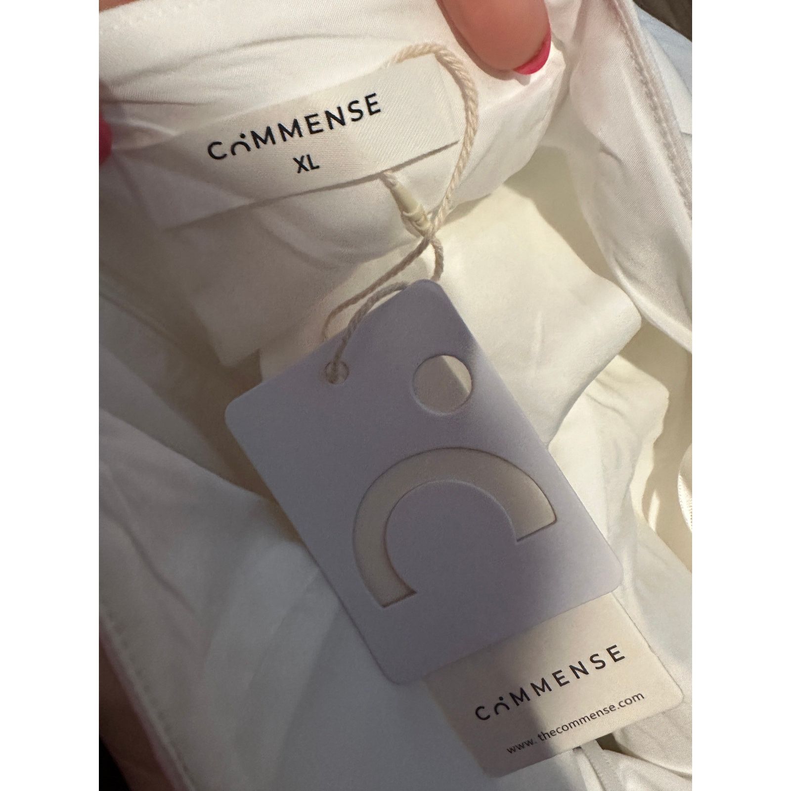 Other Commense White Halter Solid Sleeveless Collarless Mini Dress Size XL / US 12-14 / IT 48-50 - 6 Thumbnail